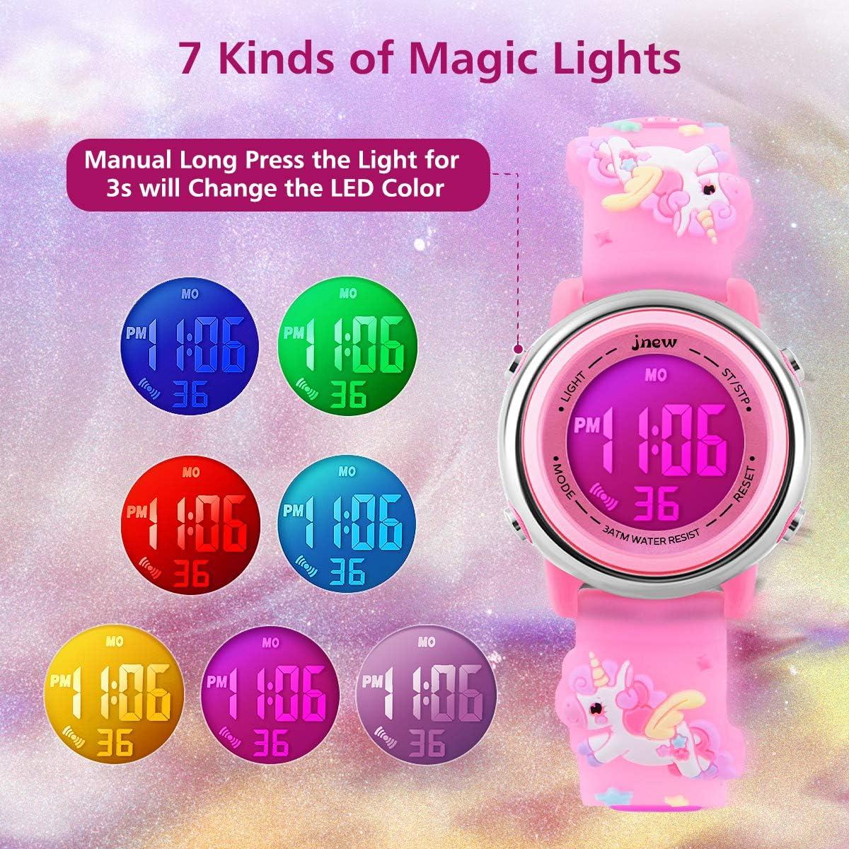 Reloj Digital Infantil L LAVAREDO 3D Rosa Impermeable