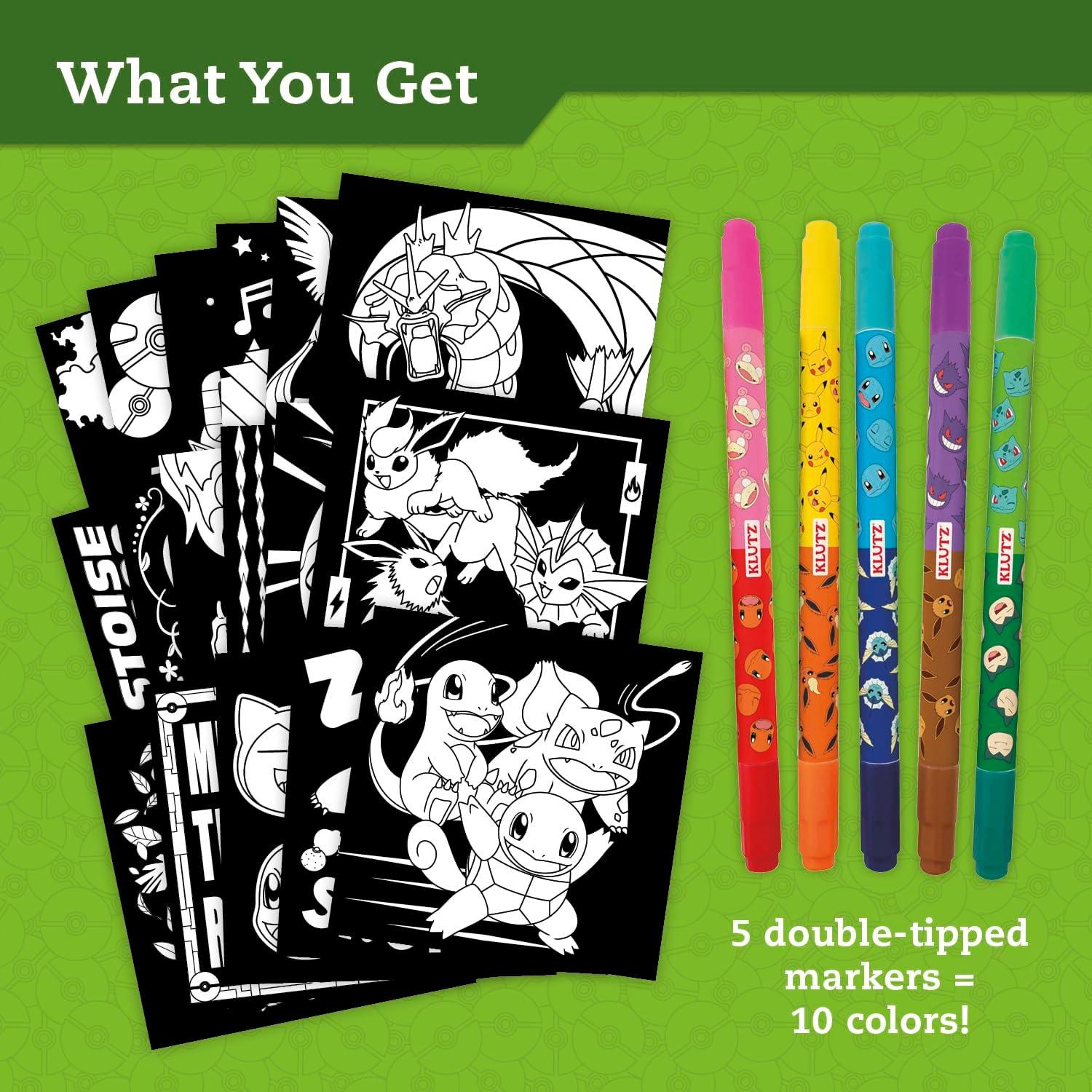KLUTZ Arte en Vidrio Templado Pokémon con Marcadores