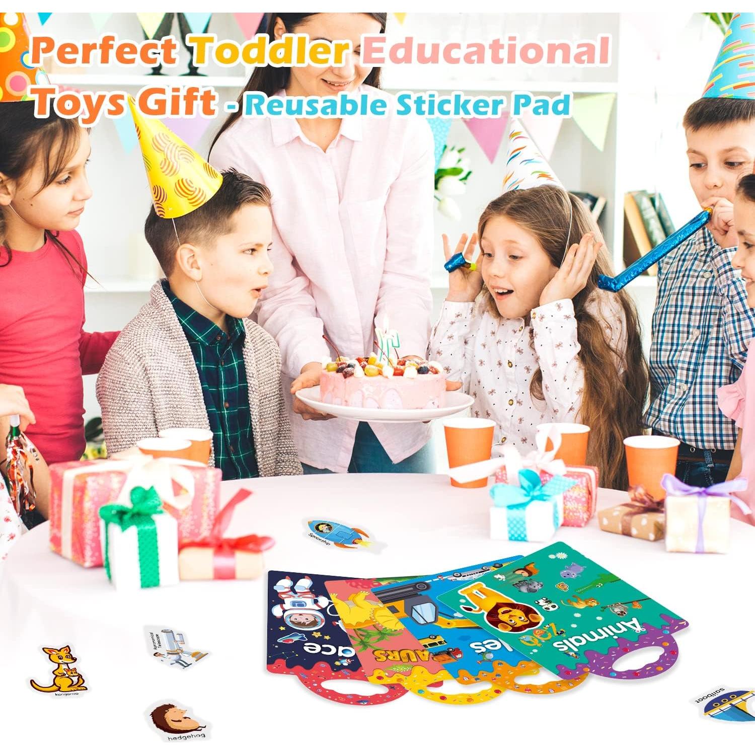 Libro de Stickers Reutilizables ROATEE - 8 Juegos para Niños