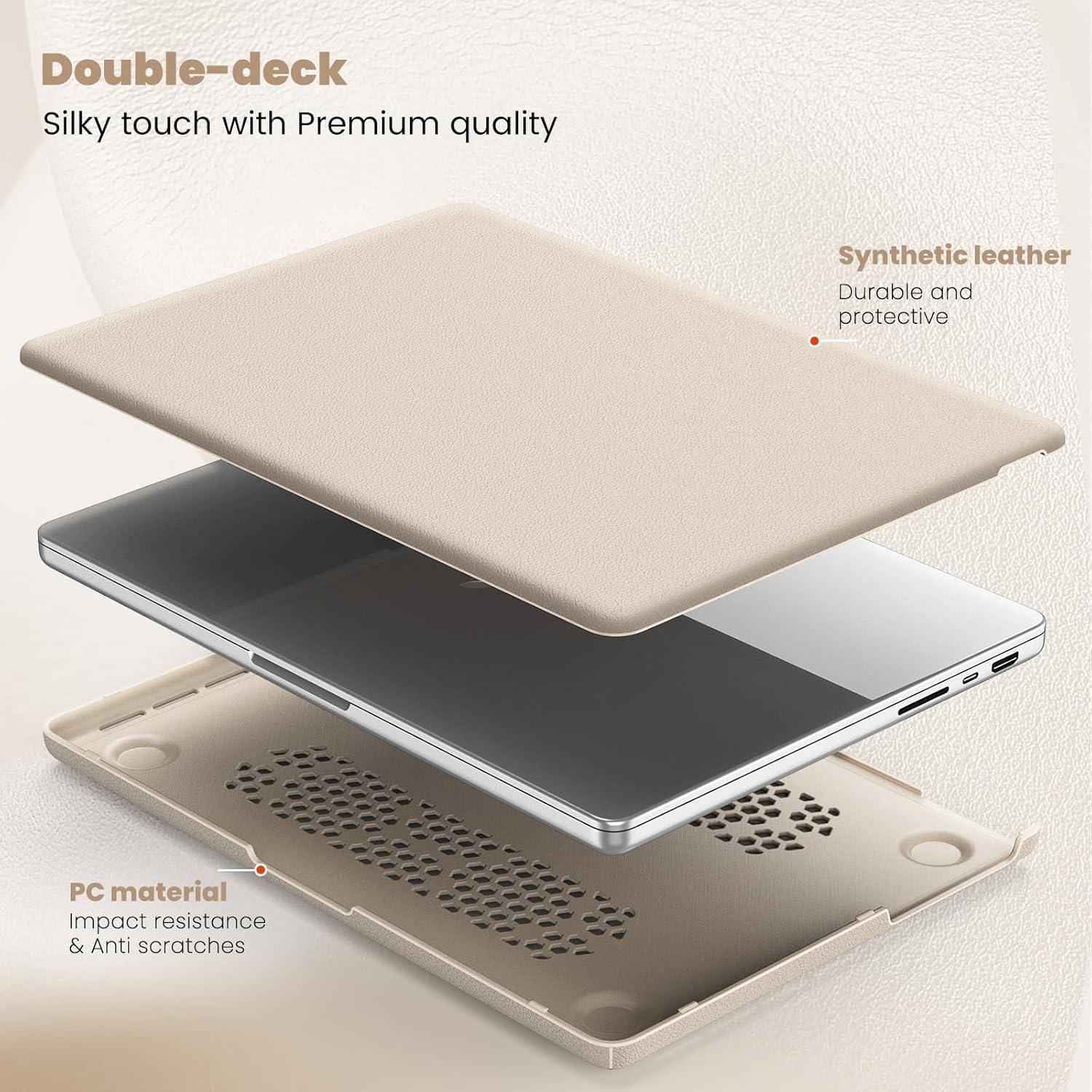 Funda Dura Tuiklol para MacBook Pro 14" 2024-2021 Oro