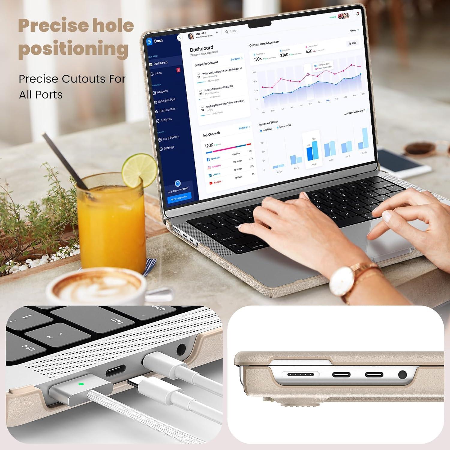 Funda Dura Tuiklol para MacBook Pro 14" 2024-2021 Oro