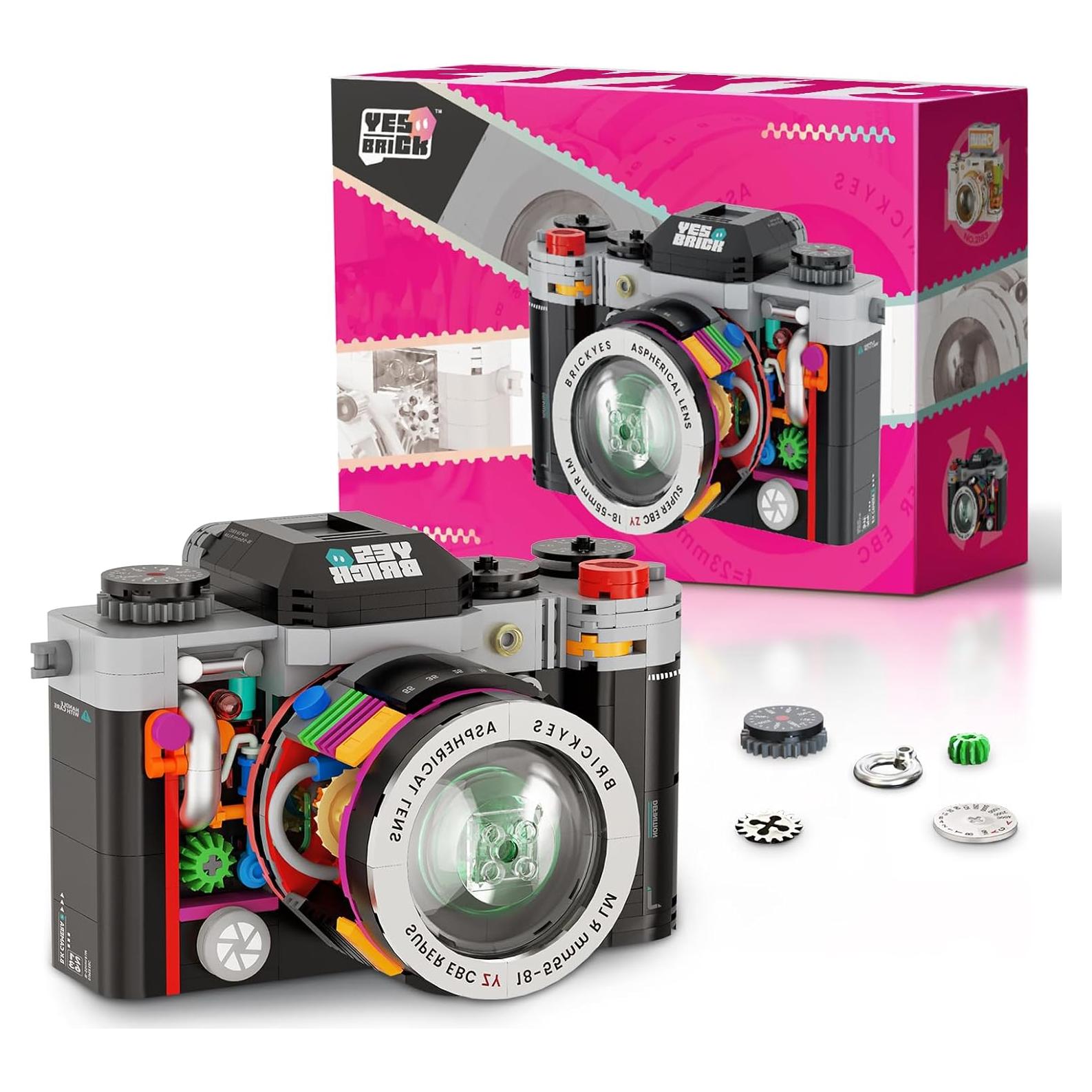 Juego de Construcción Cámara Retro Vziimo 556 Piezas 10.2x7.6x7.6cm