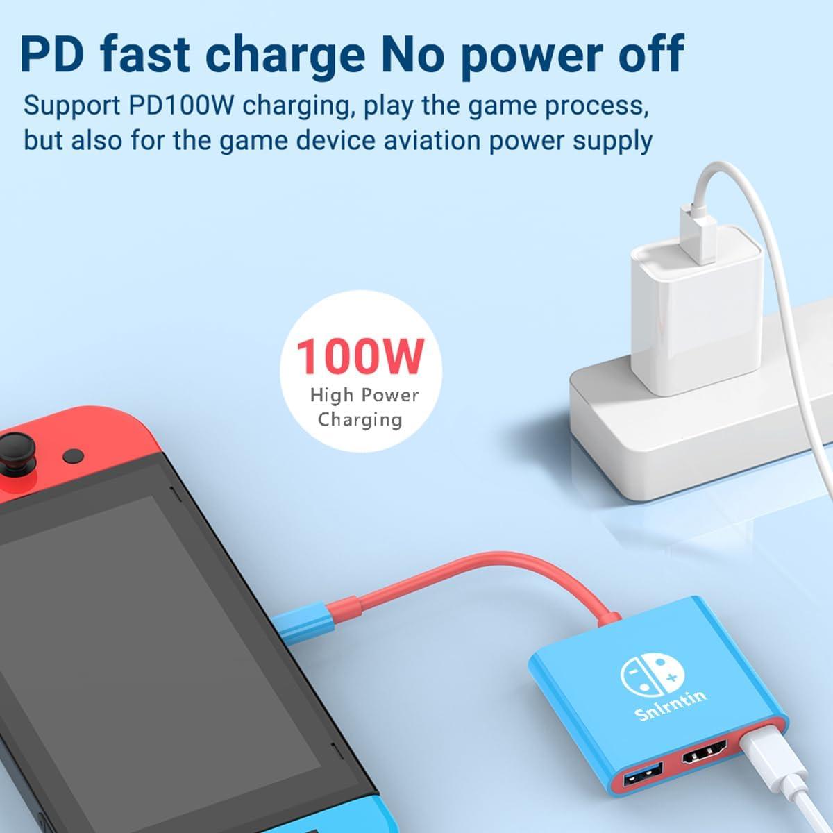 Adaptador USB-C a HDMI 4K Snlrntin para Nintendo Switch