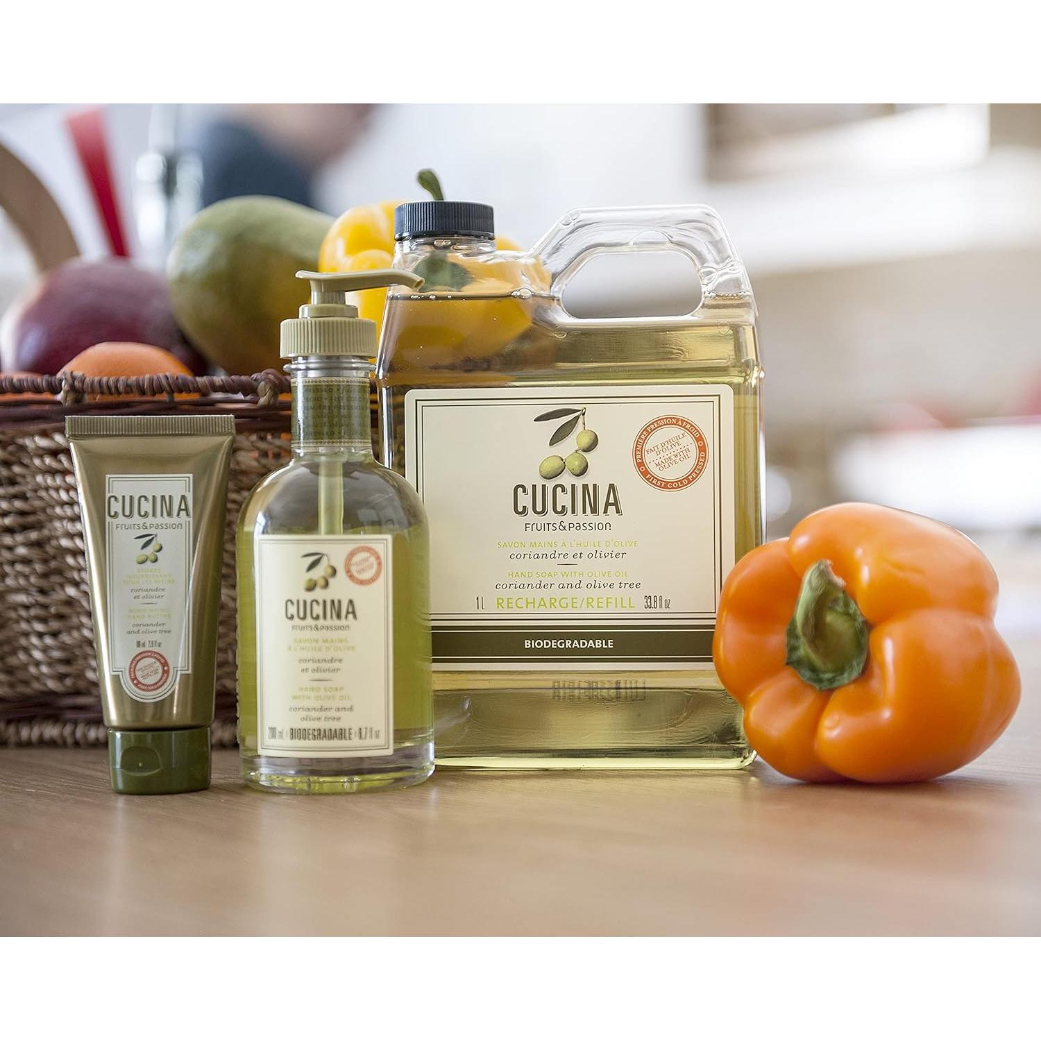 Jabón de Manos Purificante Cucina Fruits and Passion 1000 ml Cilantro y Olivo