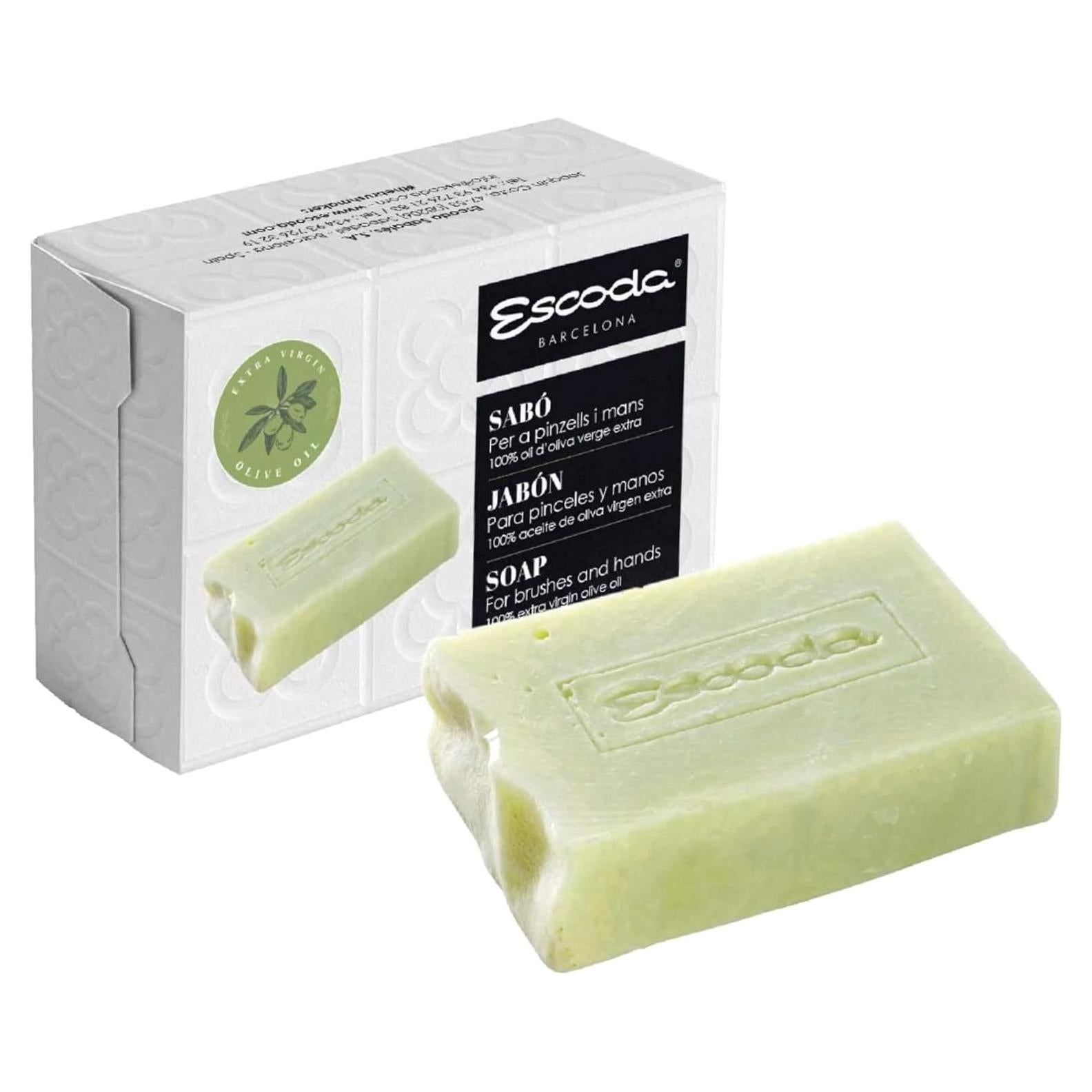 Jabón de Aceite de Oliva Escoda para Pinceles 100g Natural