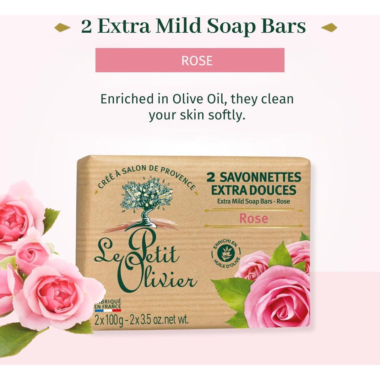 Jabón de Rosa Extra Suave Le Petit Olivier 99.22 g Hidratante