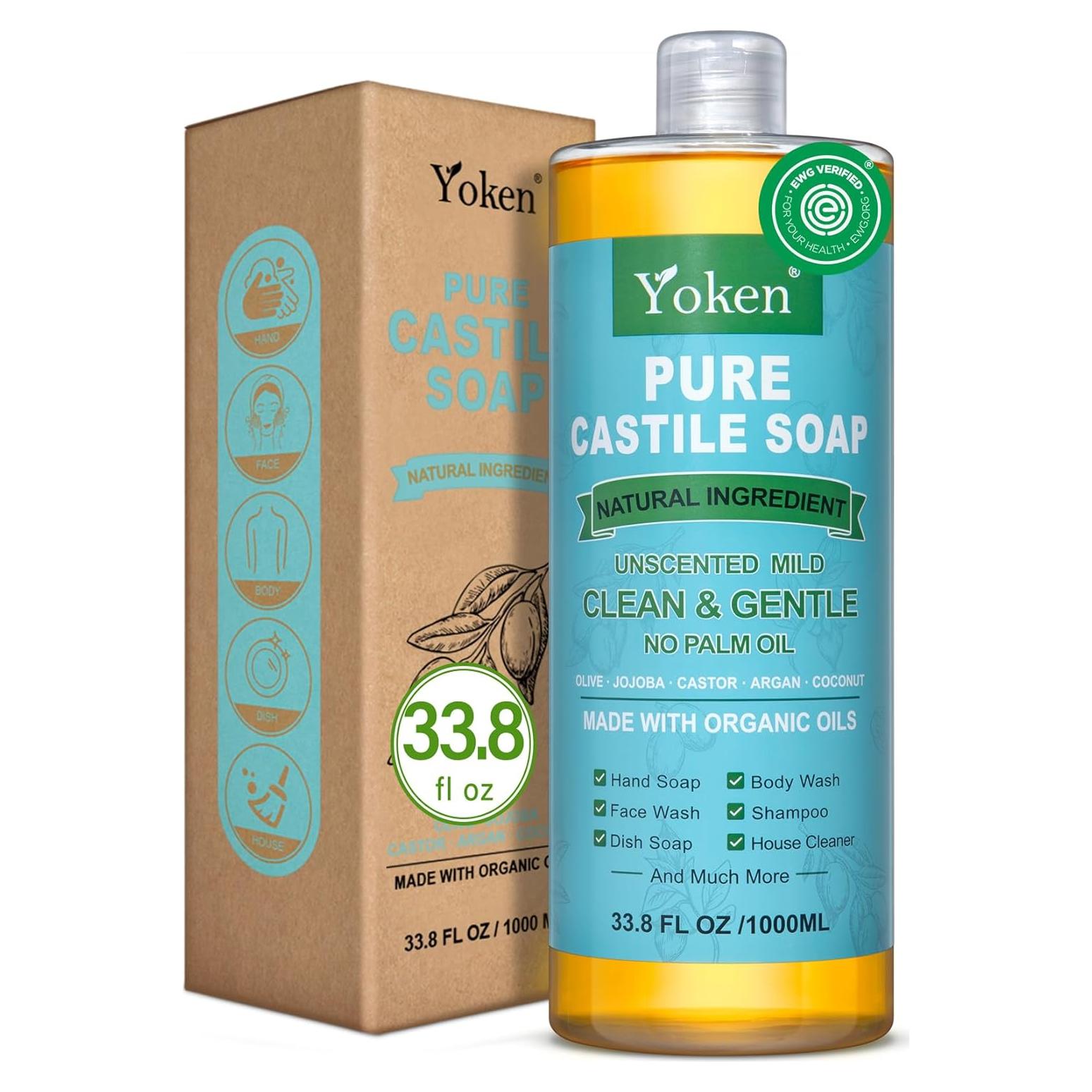 Jabón Líquido de Castilla Orgánico Yoken 1 Galón Sin Fragancia