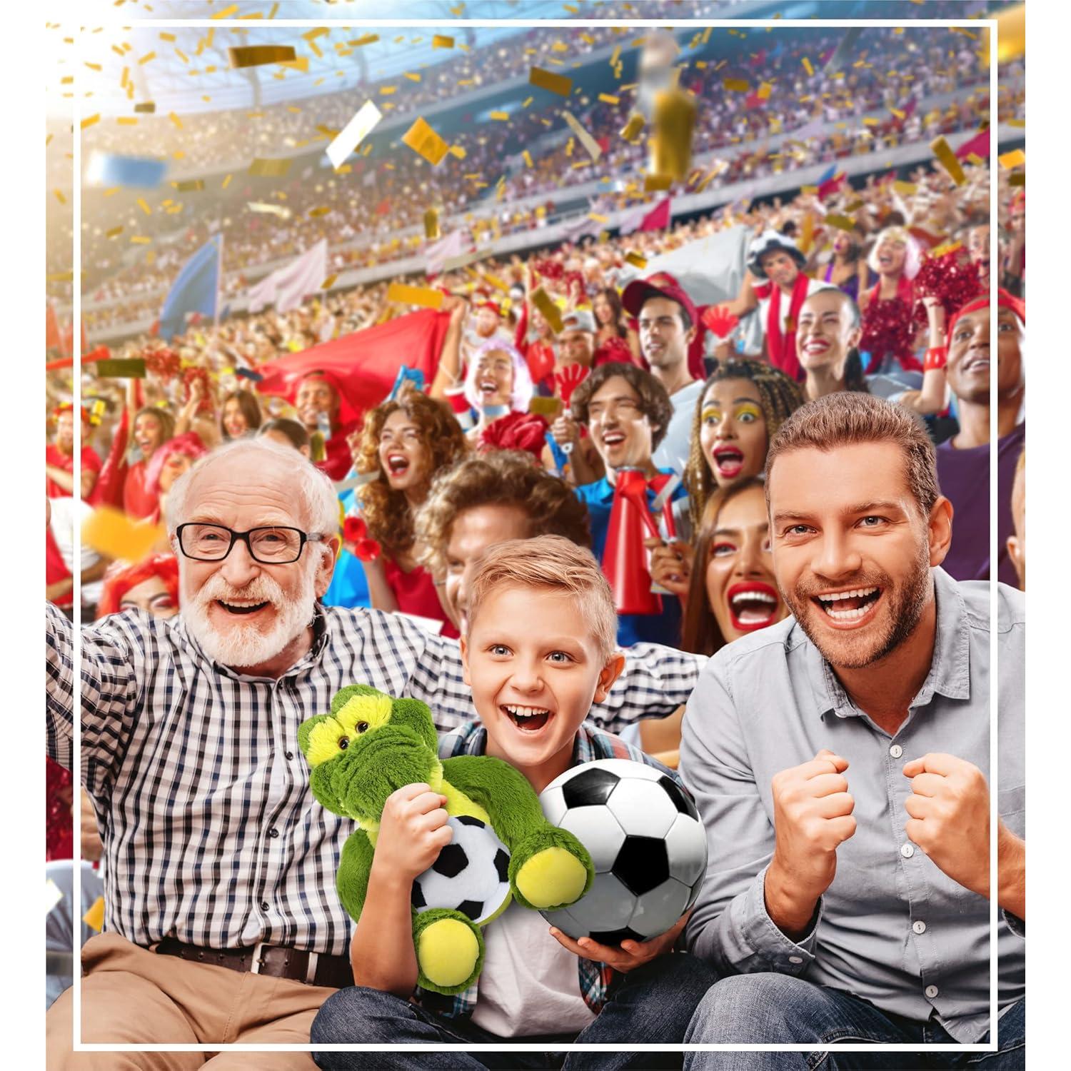 Juguete de Peluche Cocodrilo Verde DolliBu 30 cm con Balón