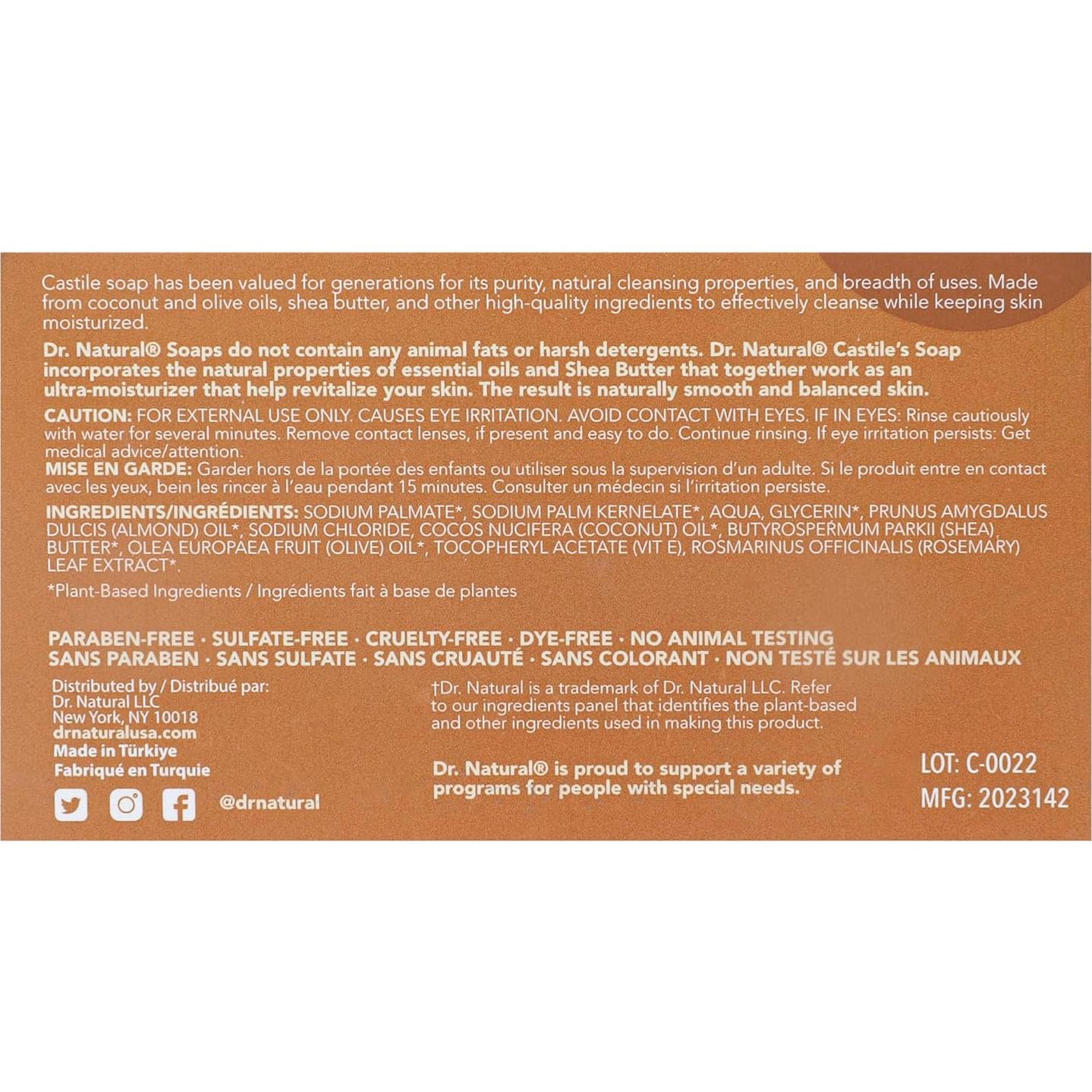 Jabón de Castilla Puro Dr. Natural Almendra 2 Pcs 226g