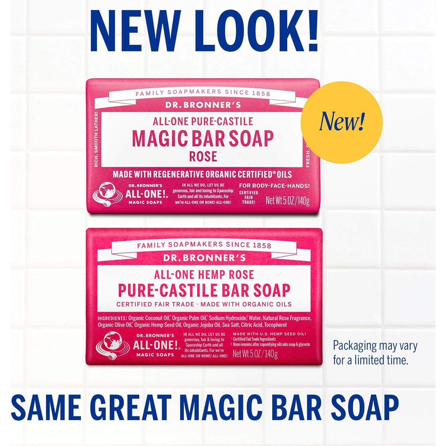 Jabón de Barra Pure-Castile Dr. Bronner 142g Vegano Orgánico