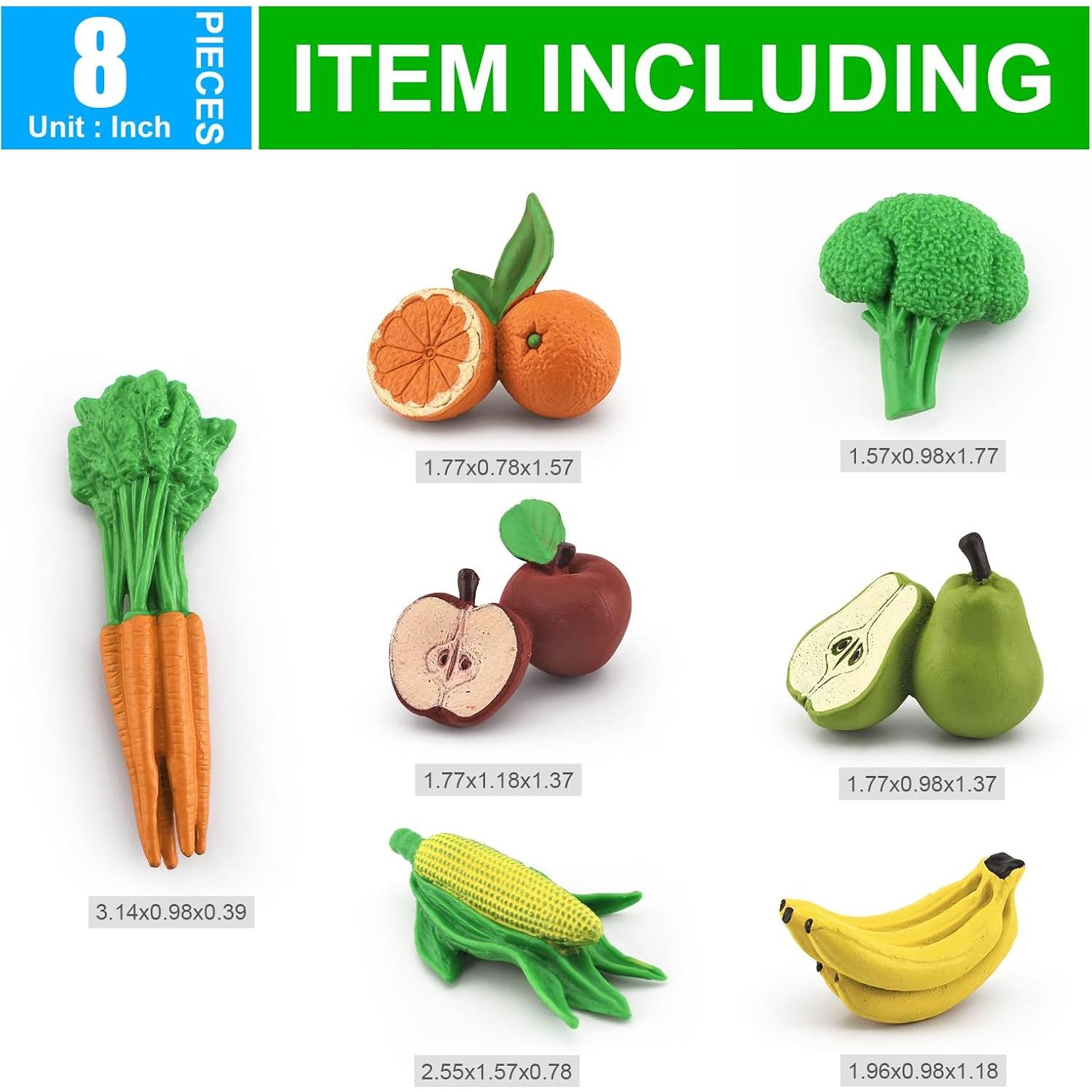 Conjunto de Juguetes de Frutas y Verduras GUFOPONAS 8 Piezas
