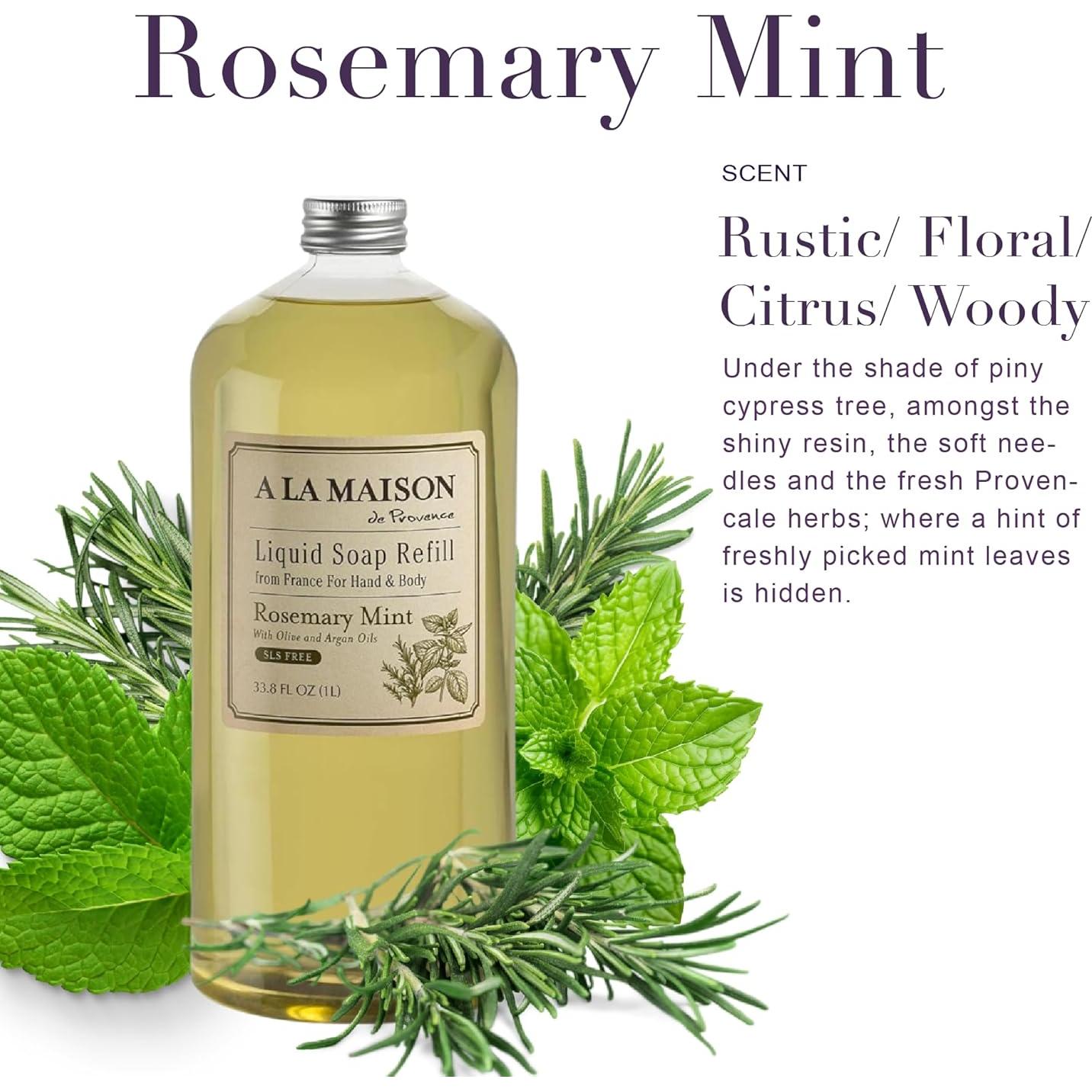 Jabón Líquido Natural A LA MAISON Romero y Menta 1000 ml