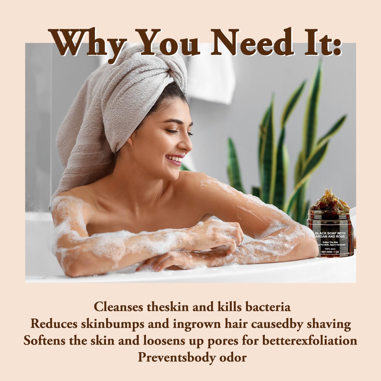 Jabón Negro de Marruecos Zawina con Aceite de Argán 199g