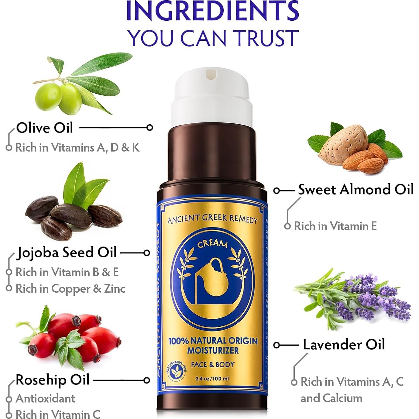 Crema Hidratante Orgánica Bliss of Greece 96.4g Antienvejecimiento