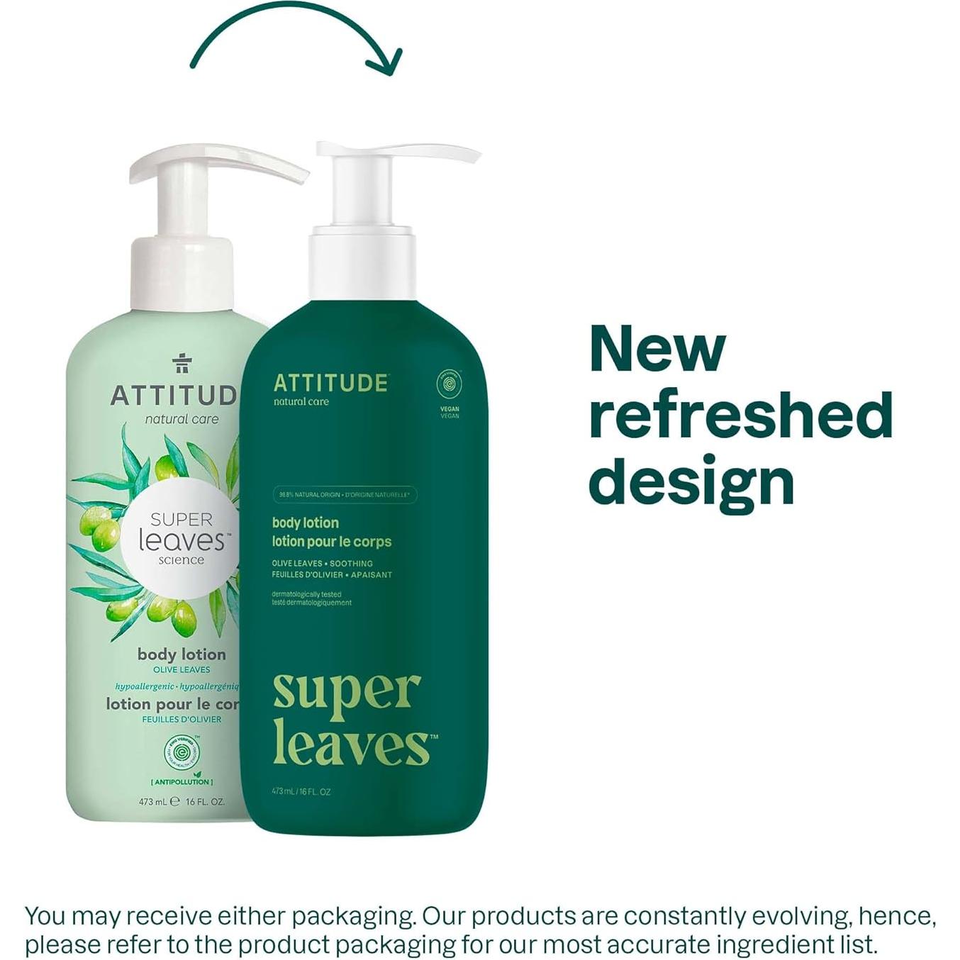 Loción Corporal ATTITUDE 473 ml Vegana Hidratante Pera Ámbar