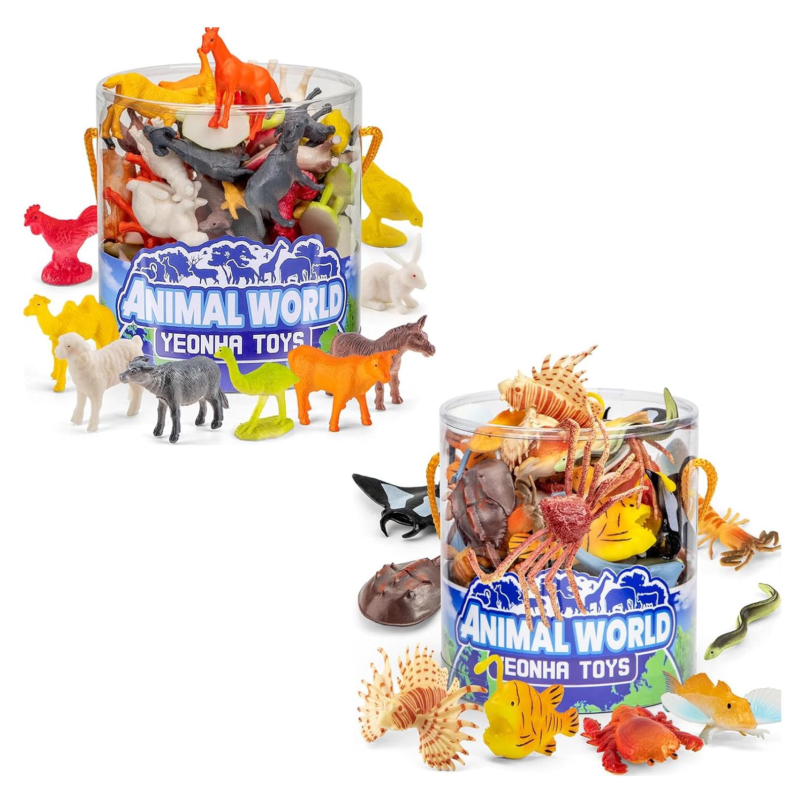 Conjunto 108 Piezas Juguetes Animales Marinos y de Granja