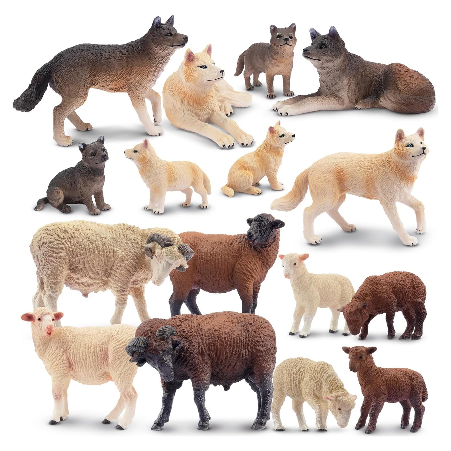Figuras de Animales Toymany 16PCS Granja y Bosque