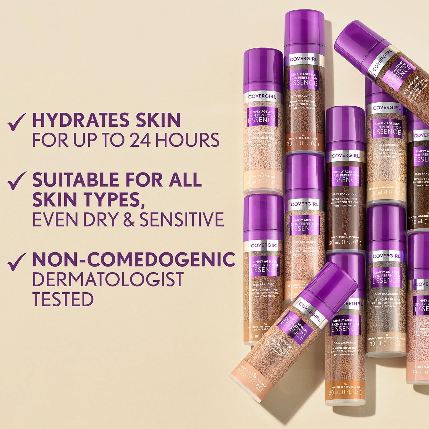 Base de Maquillaje Híbrida Covergirl Simply Ageless 45 Medio-Oliva 28.35g