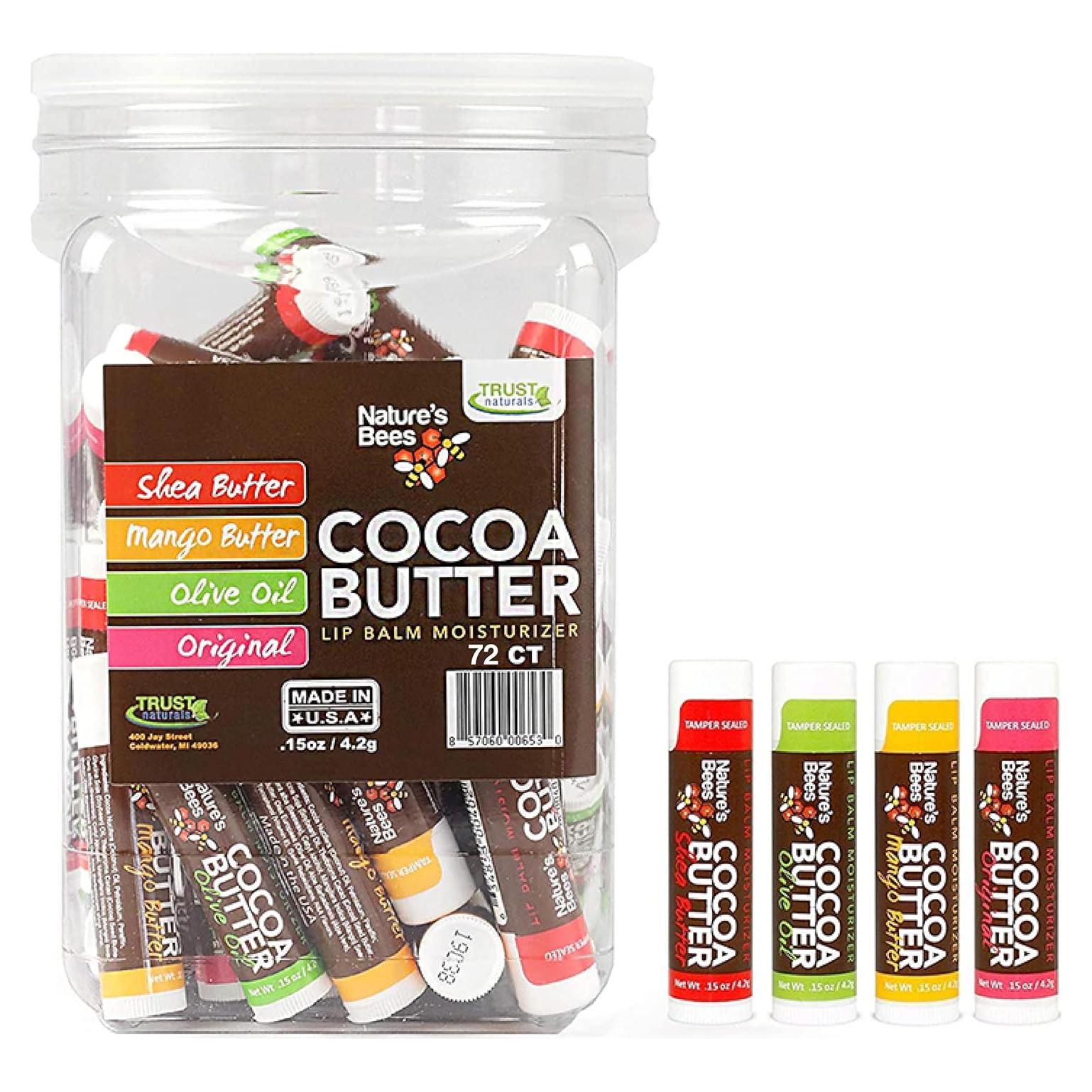 Bálsamos Labiales Nature's Bees - Paquete de 72 Sabores Originales