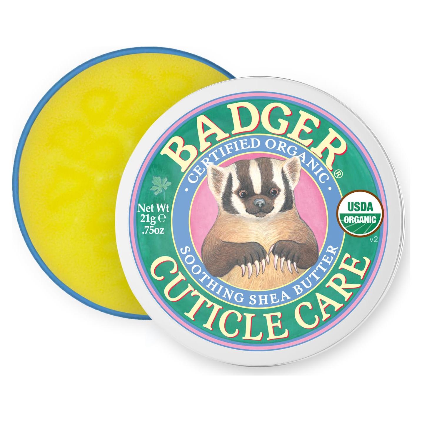 Crema de Cutículas Orgánica Badger 21.26g - Hidratante Natural