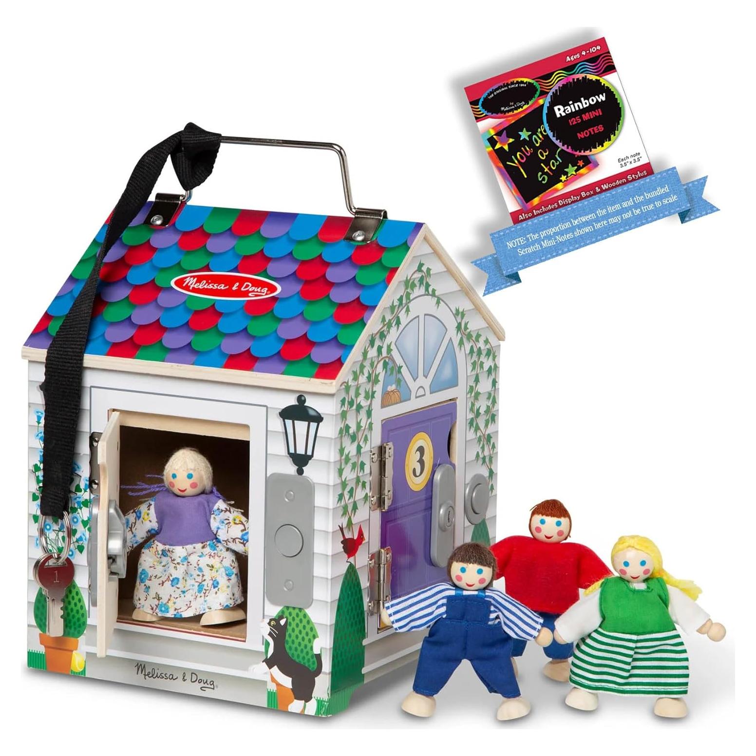 Casa de Puerta de Madera Melissa & Doug con Mini-Pad Arte