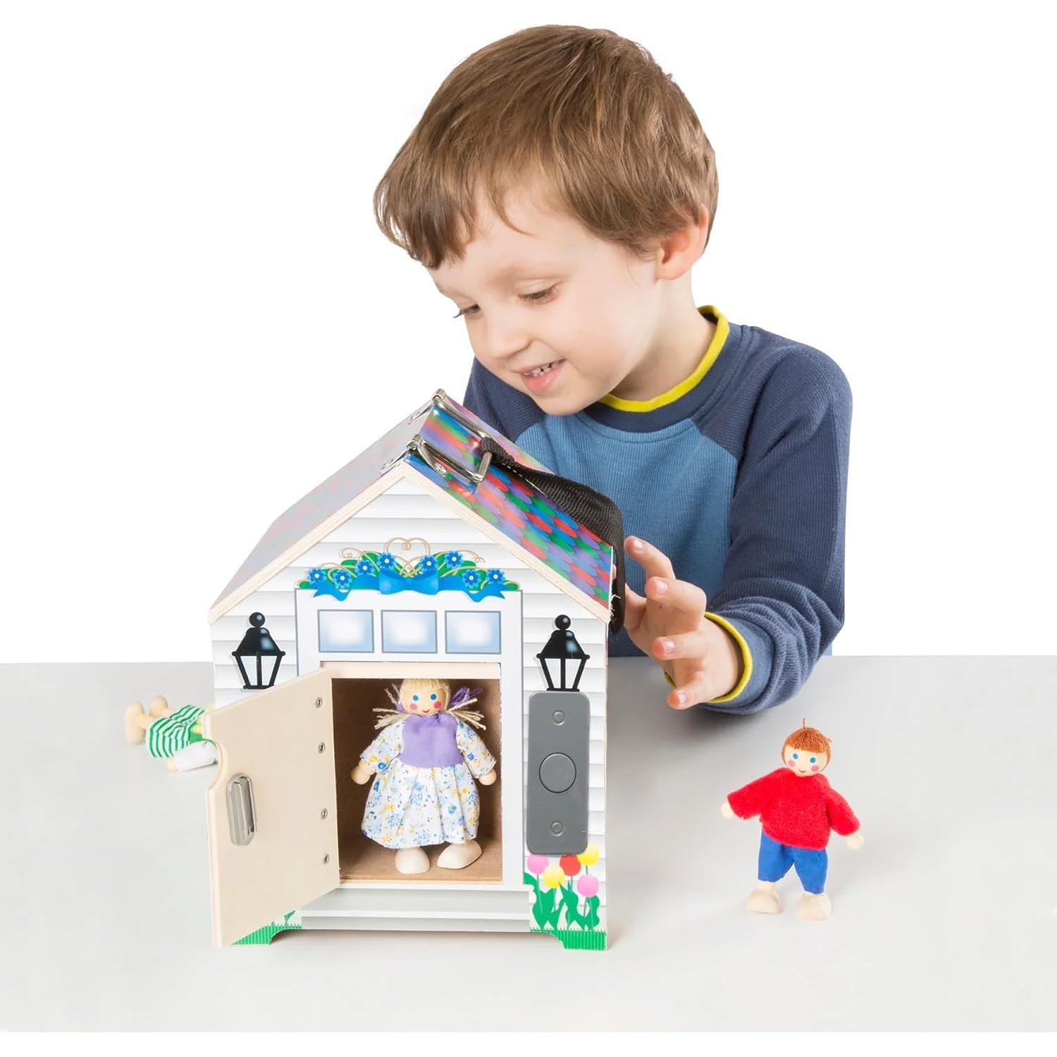 Casa de Puerta de Madera Melissa & Doug con Mini-Pad Arte