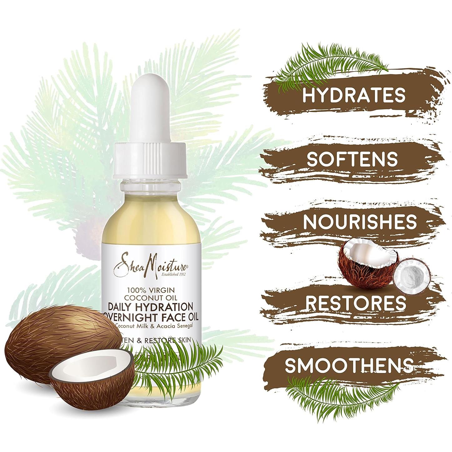 Aceite Facial SheaMoisture 100% Coco Virgen 29.57 ml Hidratante