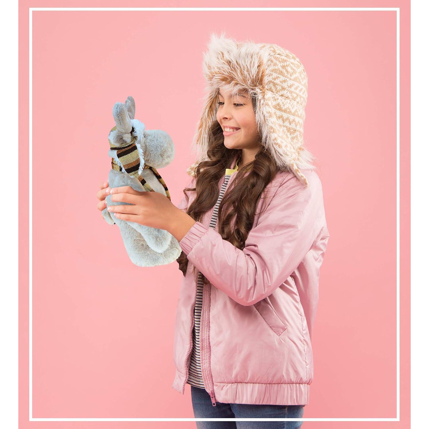 Peluche de Alce DolliBu 34 cm Suave con Sombrero y Bufanda