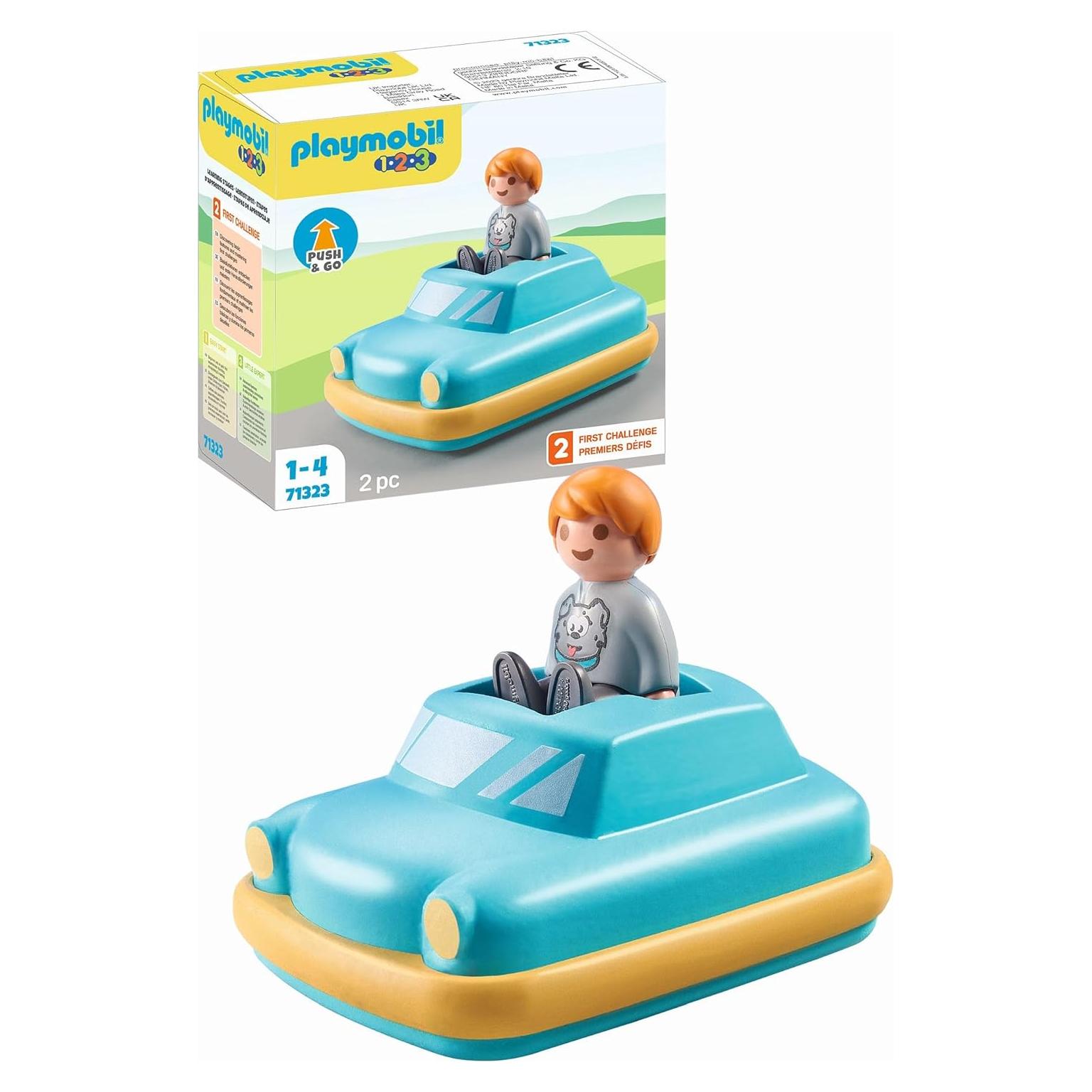 Coche Push & Go Playmobil 1.2.3 con figura 0-4 años
