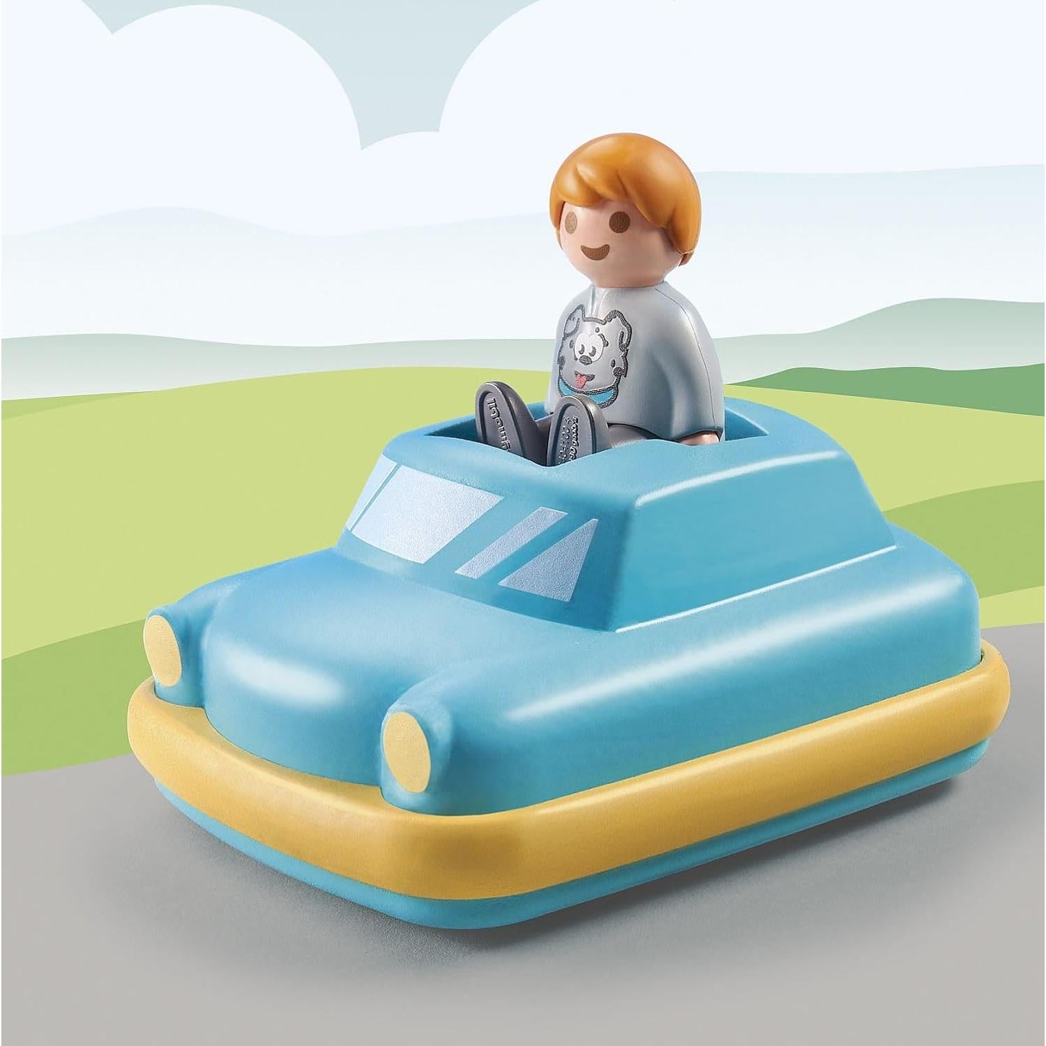 Coche Push & Go Playmobil 1.2.3 con figura 0-4 años