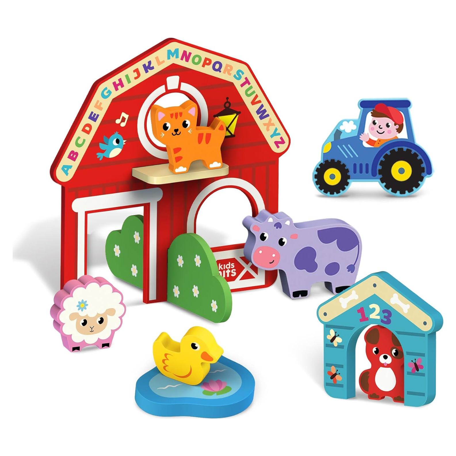Juego de Granja de Madera Kids Hits - Set 11 Piezas Ecológico