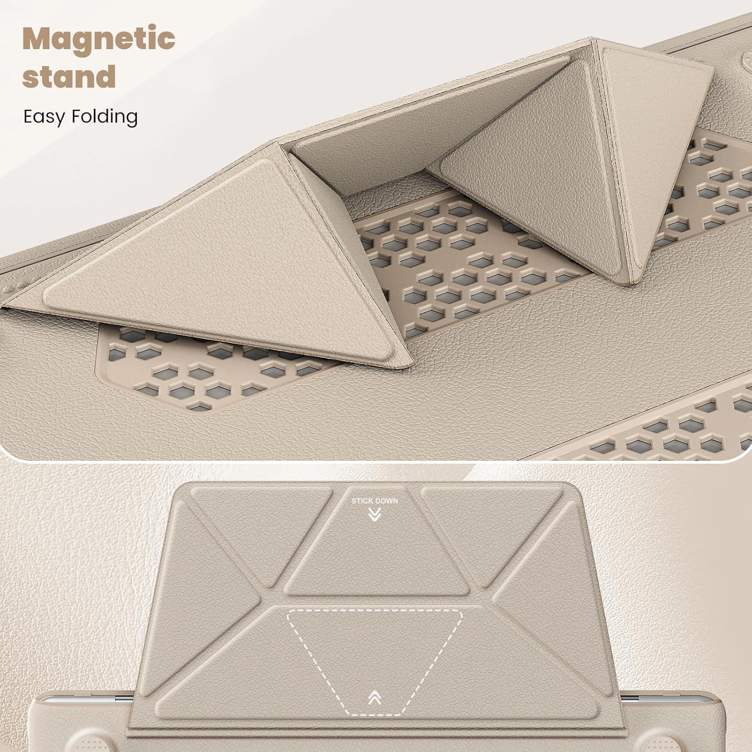 Funda de Cuero Mektron para MacBook Pro 14" 2024 - Oro