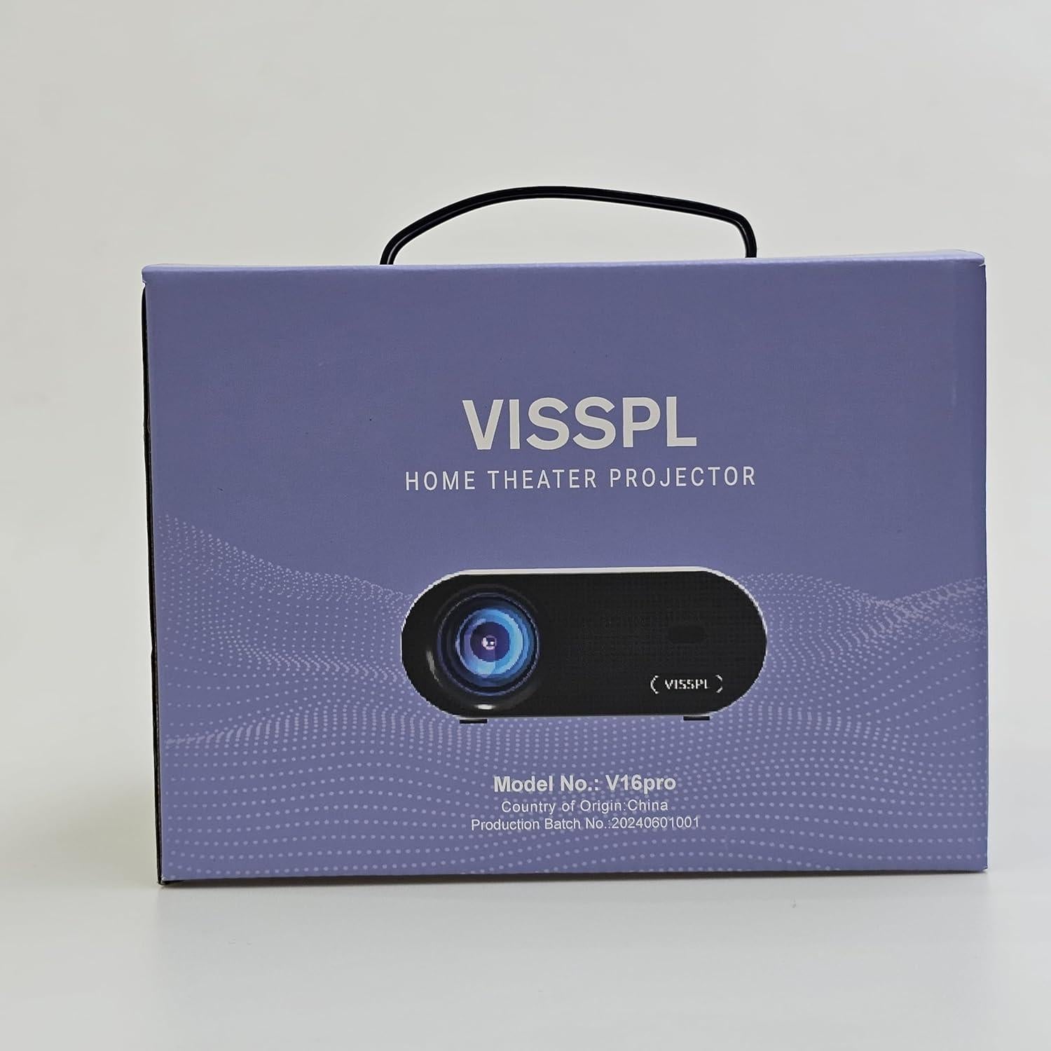 Mini Proyector VISSPL Full HD 1080P WiFi Bluetooth Portátil