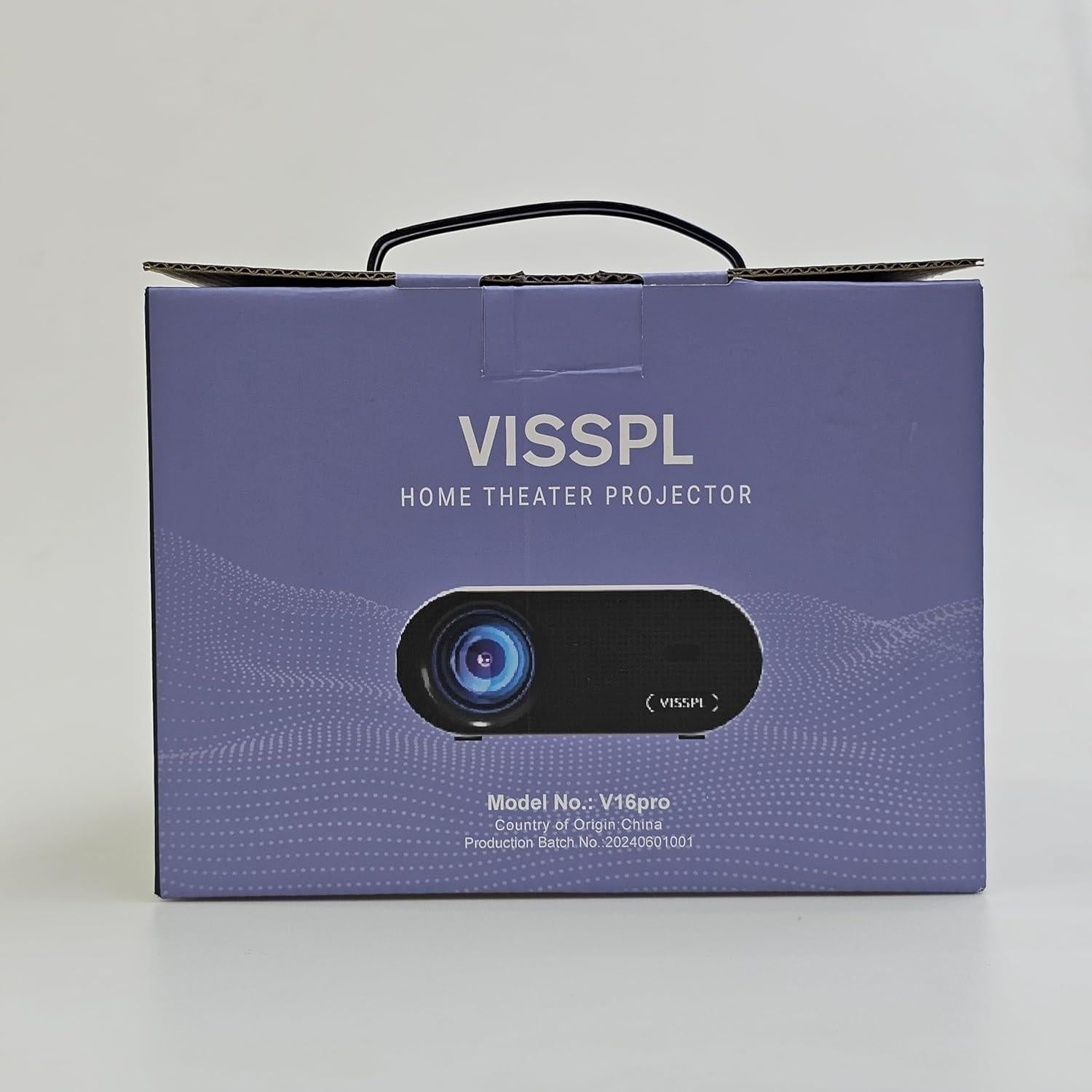 Mini Proyector VISSPL Full HD 1080P WiFi Bluetooth Portátil
