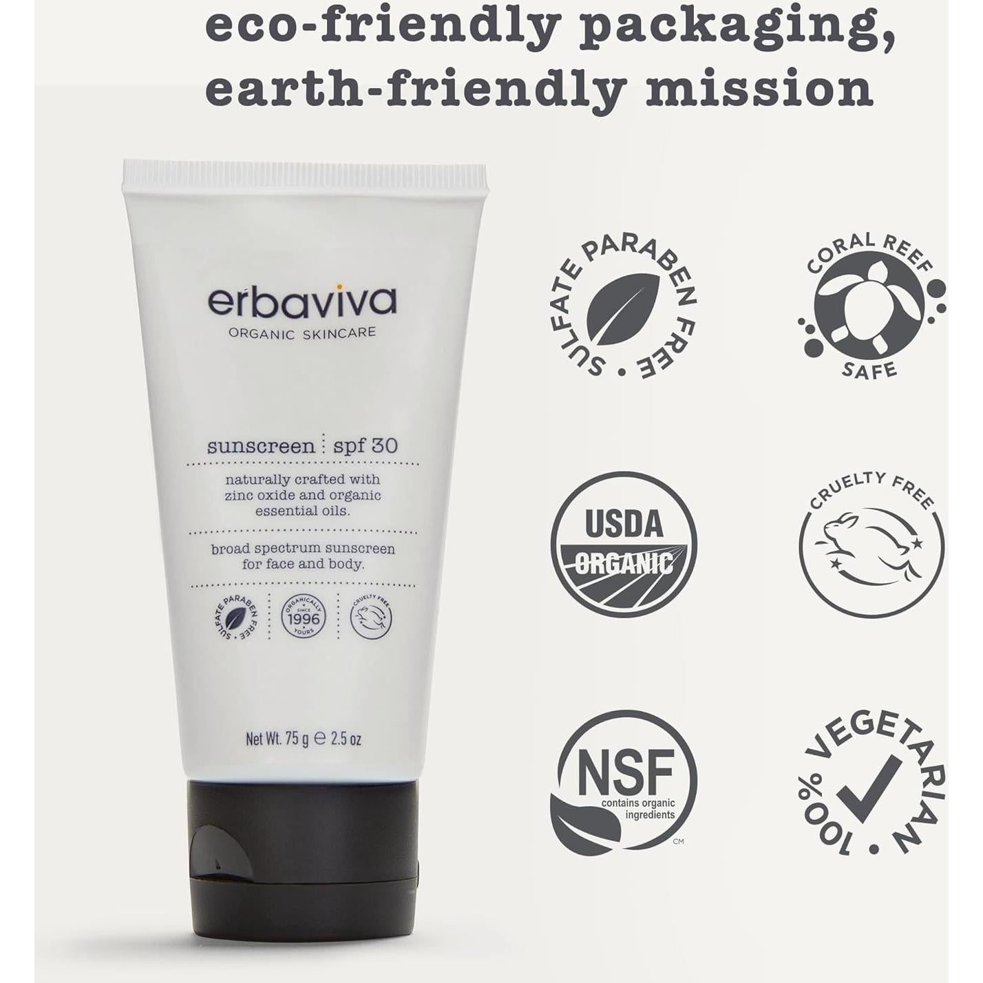 Protector Solar Orgánico SPF 30 Erbaviva 70.87 g