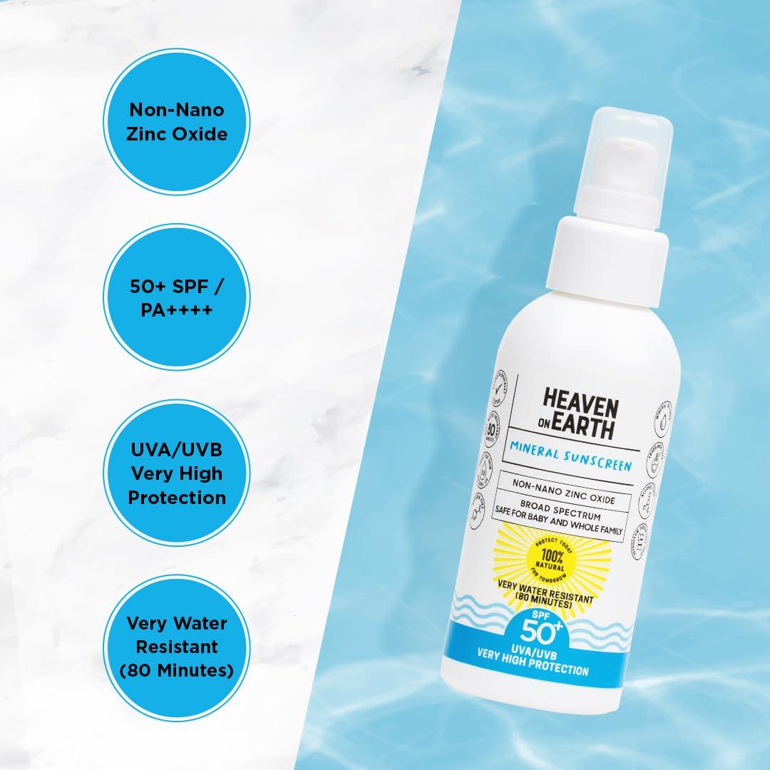 Protector Solar Mineral SPF 50+ Heaven on Earth 100ml - Natural y Vegano