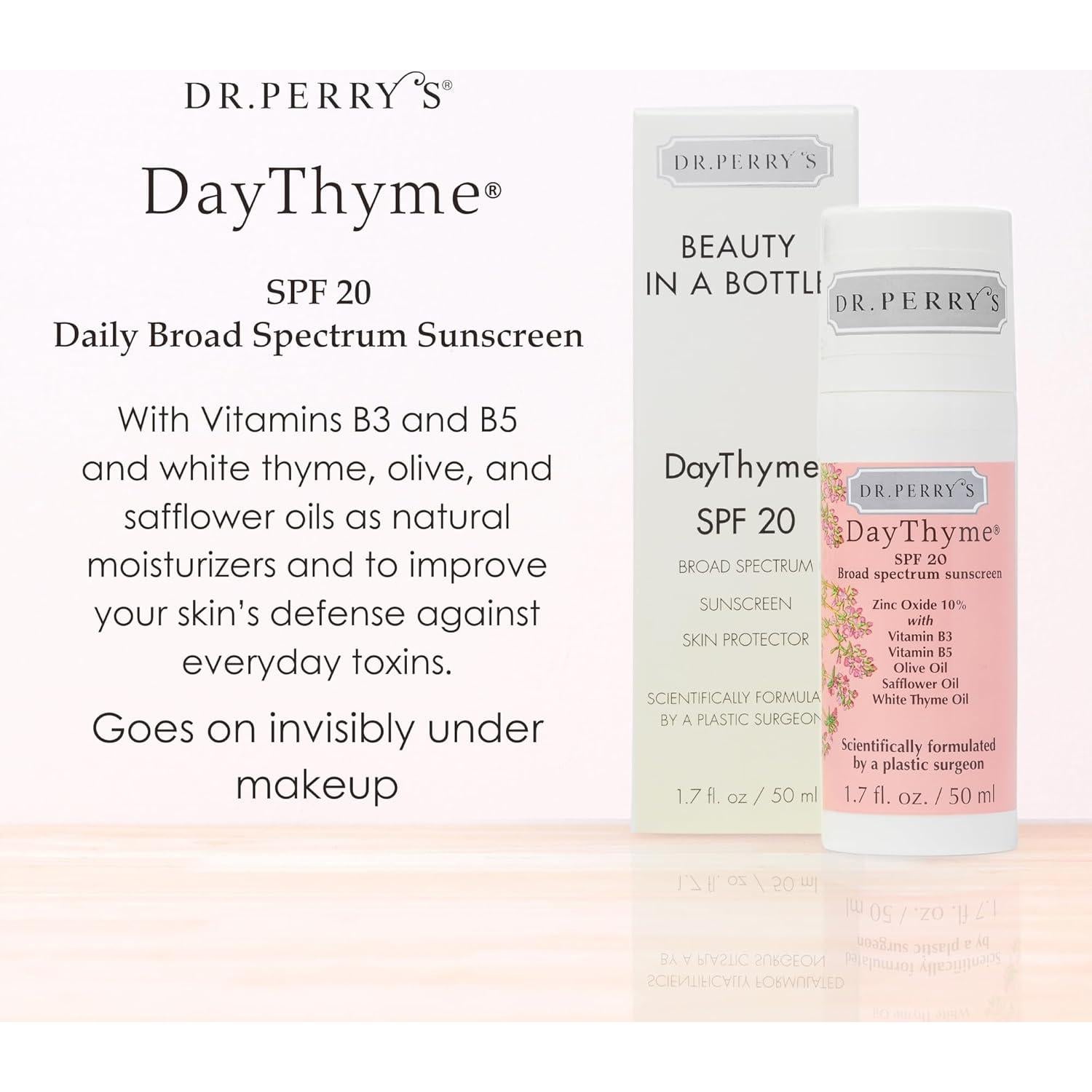 Protector Solar Diario SPF 20 Dr. Perry - Óxido de Zinc y Vitaminas