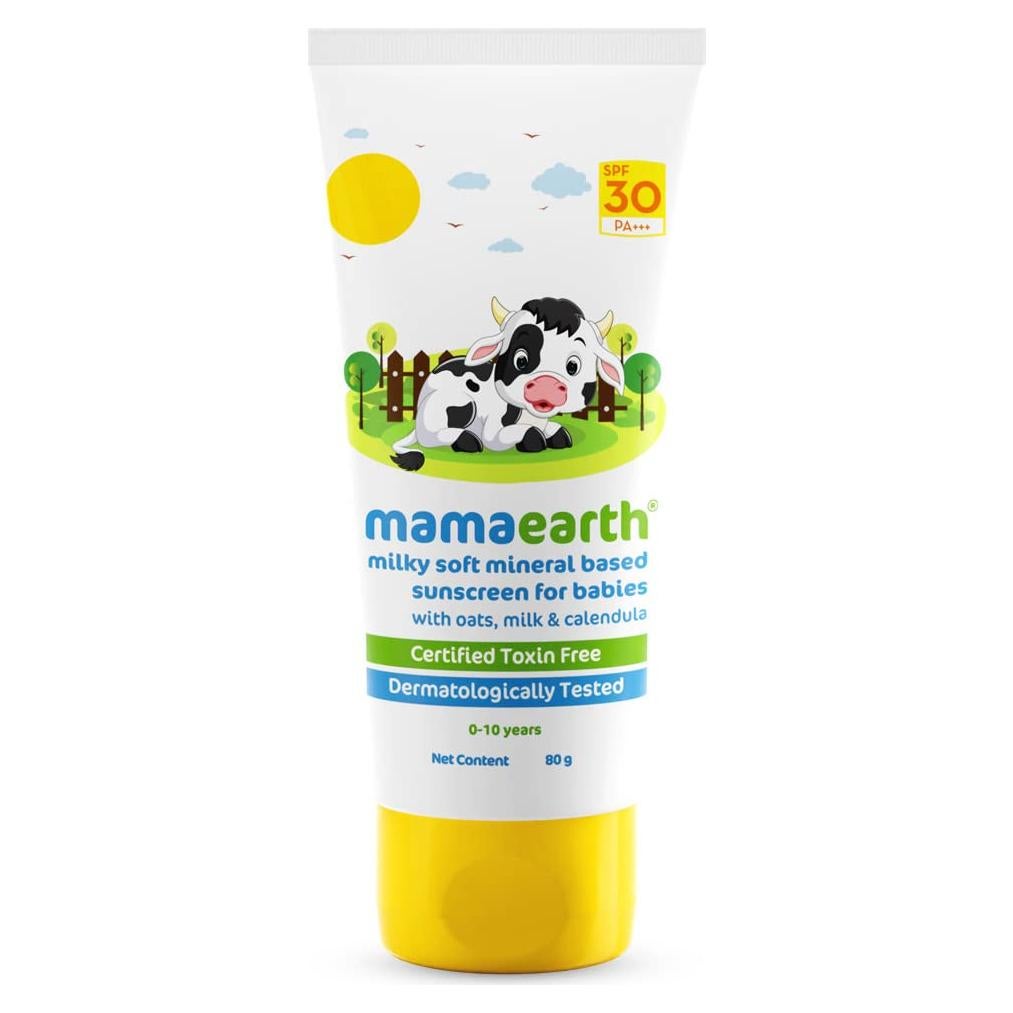 Protector Solar Mineral Mamaearth SPF 30 para Bebés 80g