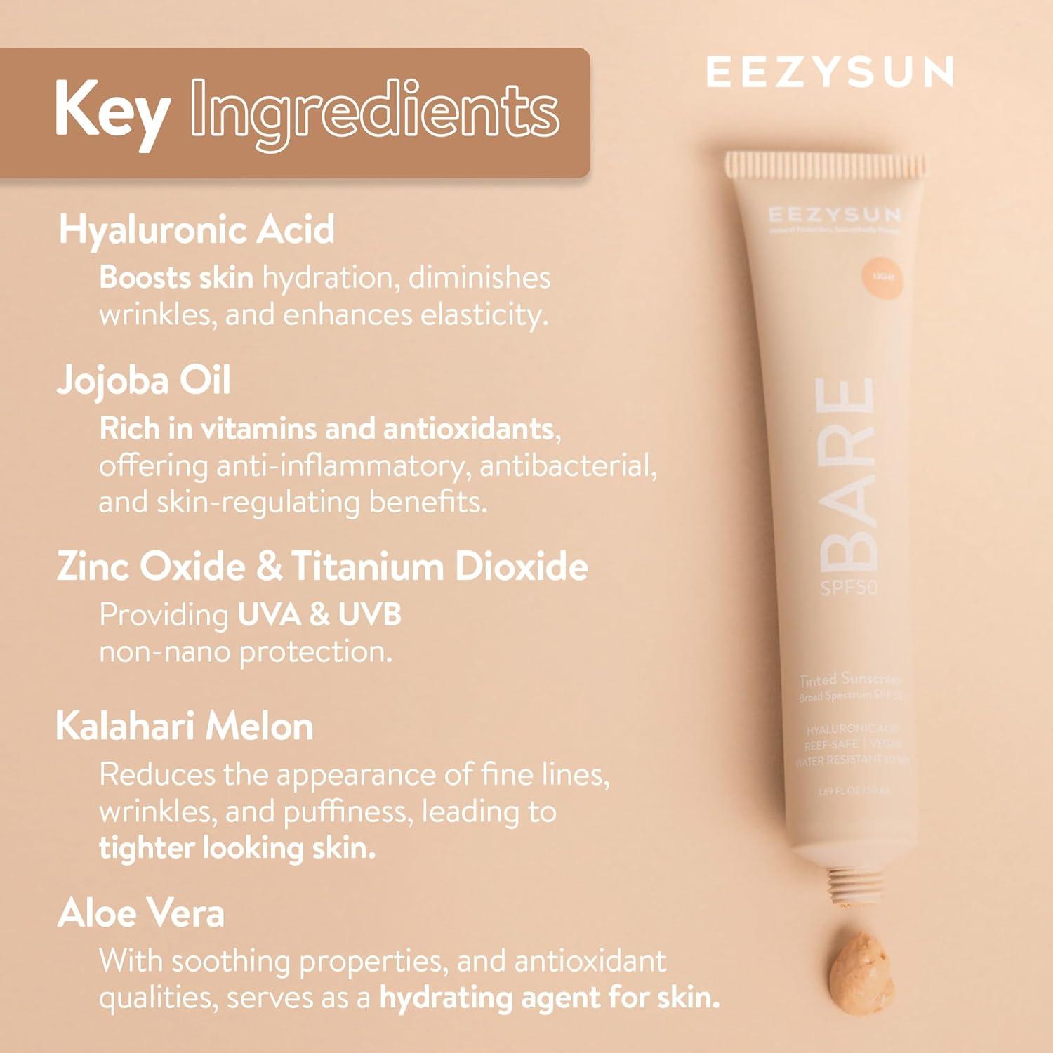 BARE Protector Solar Tinte SPF 50 - No Graso, 49.8 ml