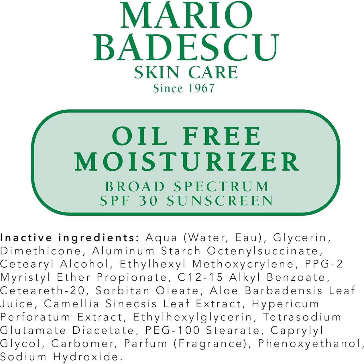 Crema Hidratante Facial Mario Badescu SPF 30 59 ml Libre de Aceite