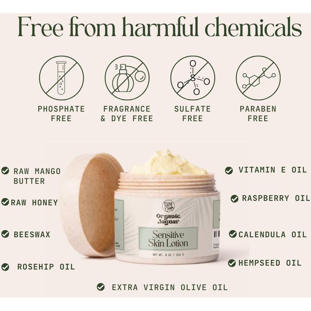 Loción Corporal Natural Jaguar Orgánico 340 g Sin Fragancia