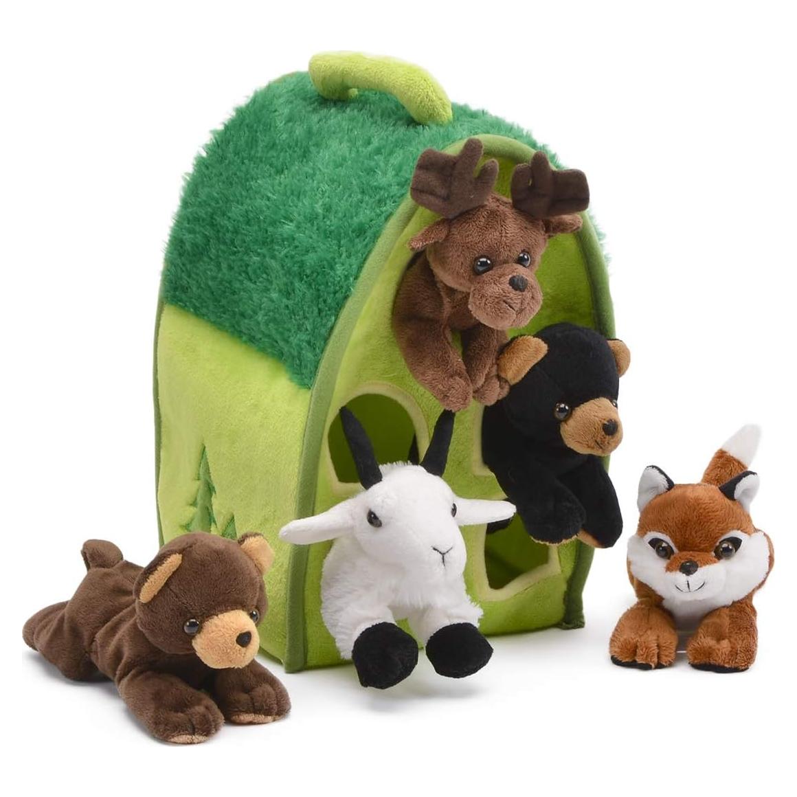 Casa de Animales de Bosque Unipak 5 Peluches 30 cm