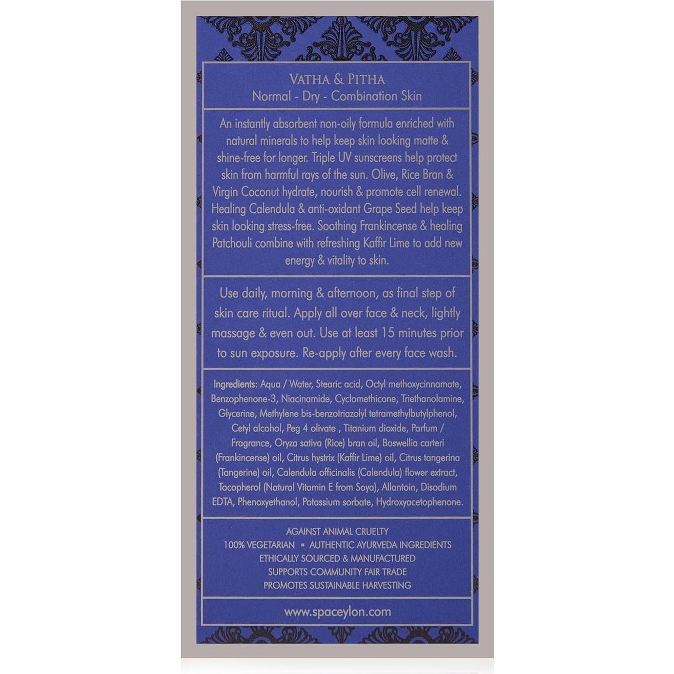 Crema Hidratante Facial Diaria Spa Ceylon Hombre SPF 25