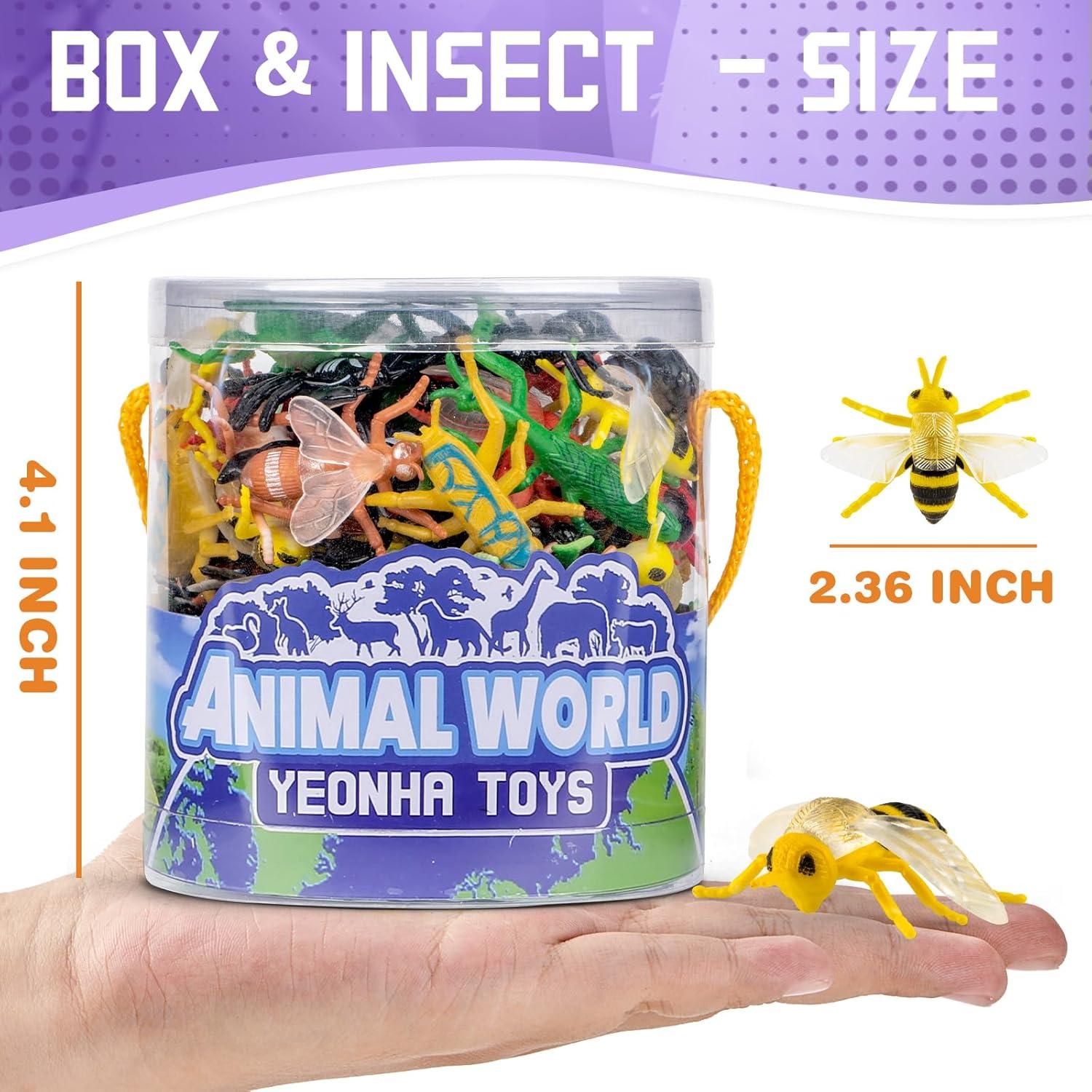 Conjunto 120 Piezas Insectos y Animales de Granja Realistas