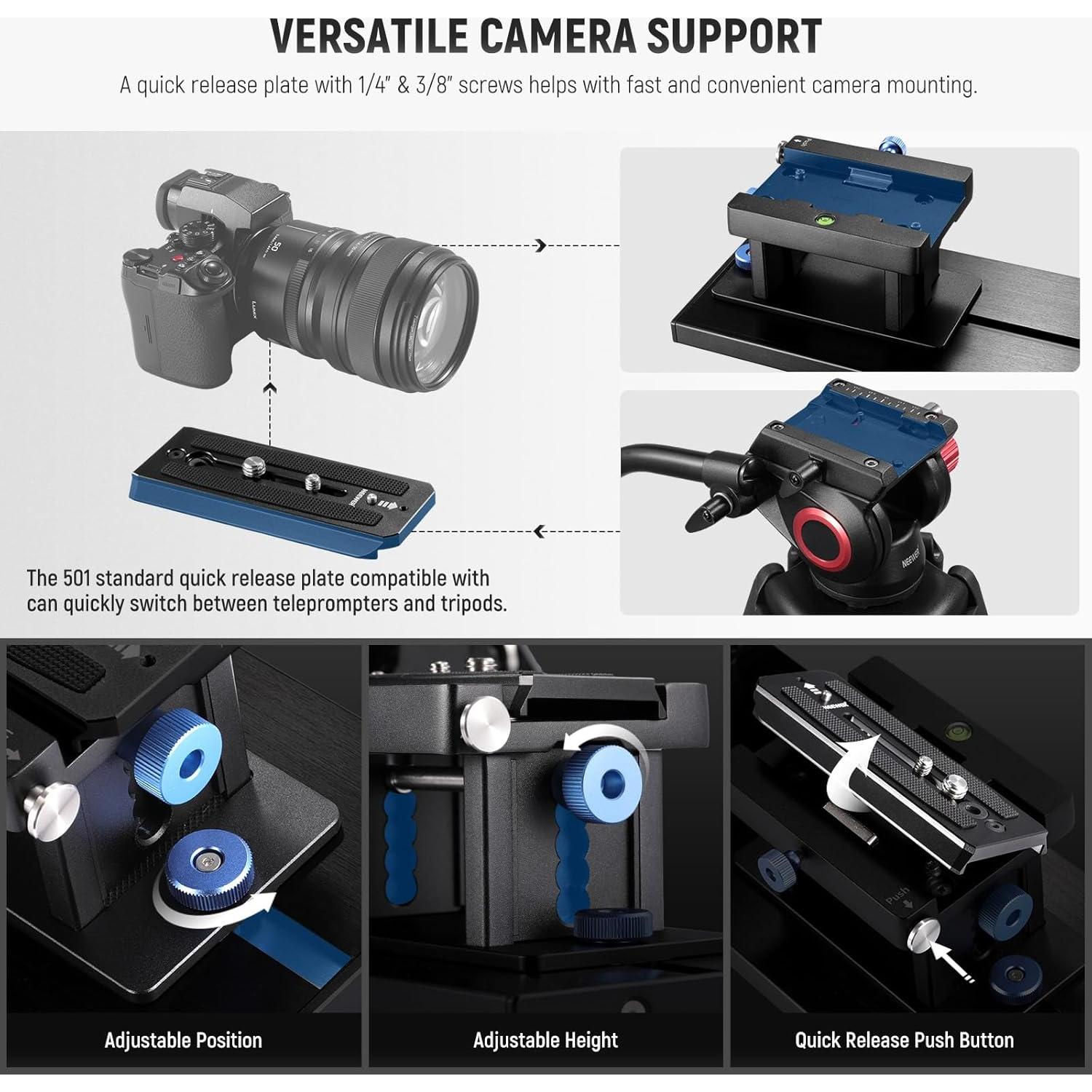 Teleprompter NEEWER X17 II con control remoto y soporte