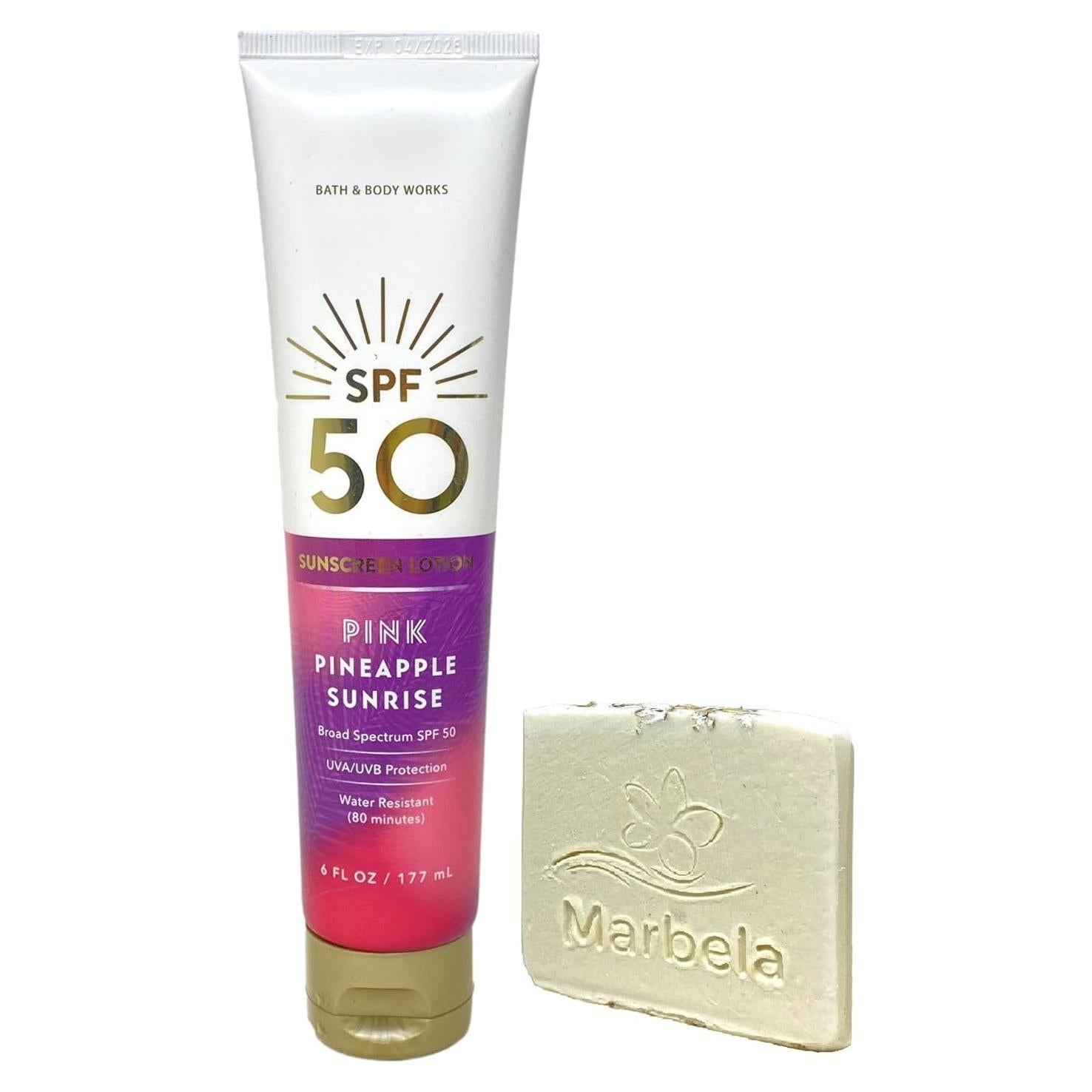 Lotion Solar 50 SPF Piña Rosa Bath & Body Works 177 mL