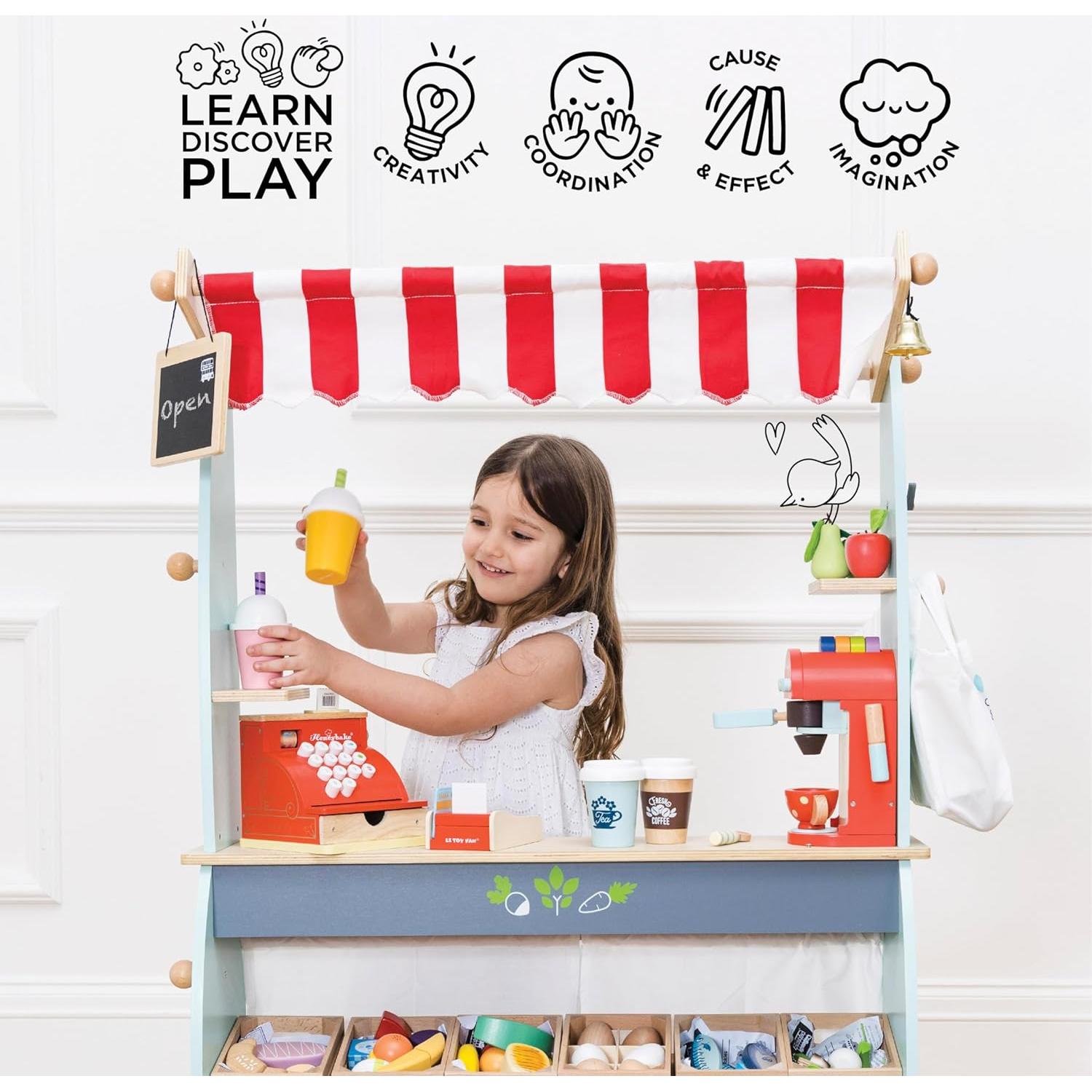 Le Toy Van Tienda de Comestibles y Cafetería de Madera