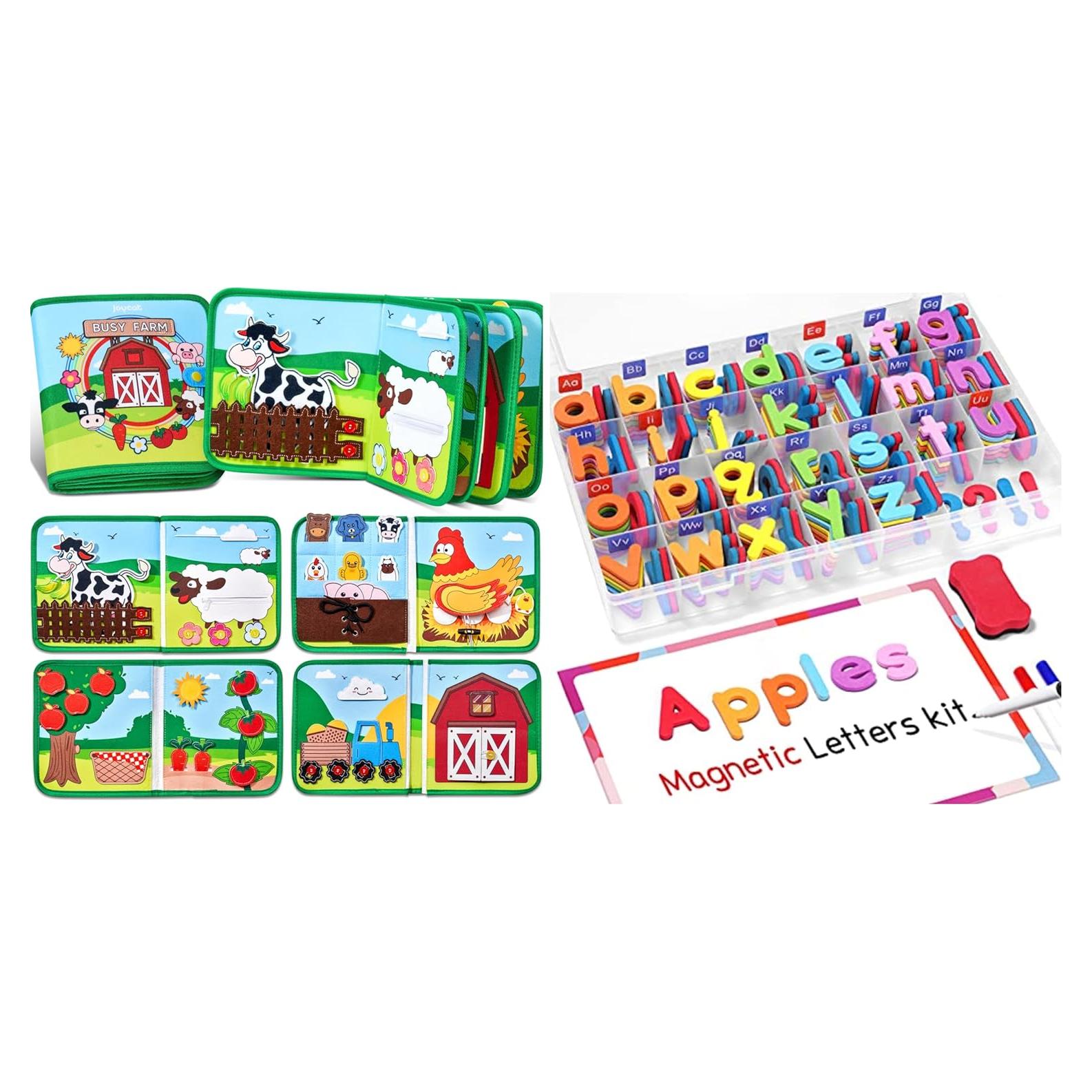 Kit de Letras Magnéticas Gamenote + Tablero Montessori 15 en 1