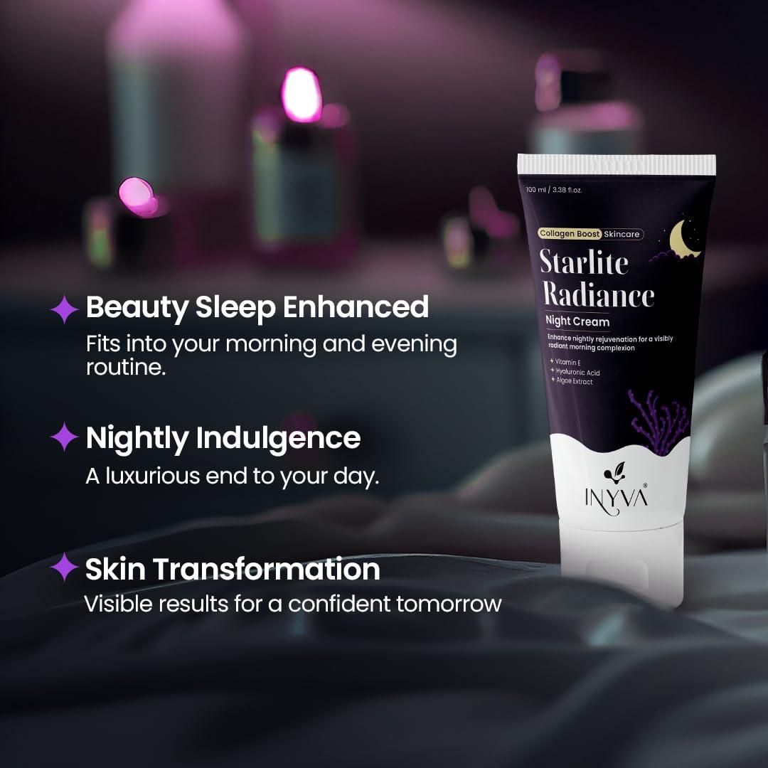 Crema Nocturna Radiancia Starlite INYVA | Hidratación Intensiva 95.7 g