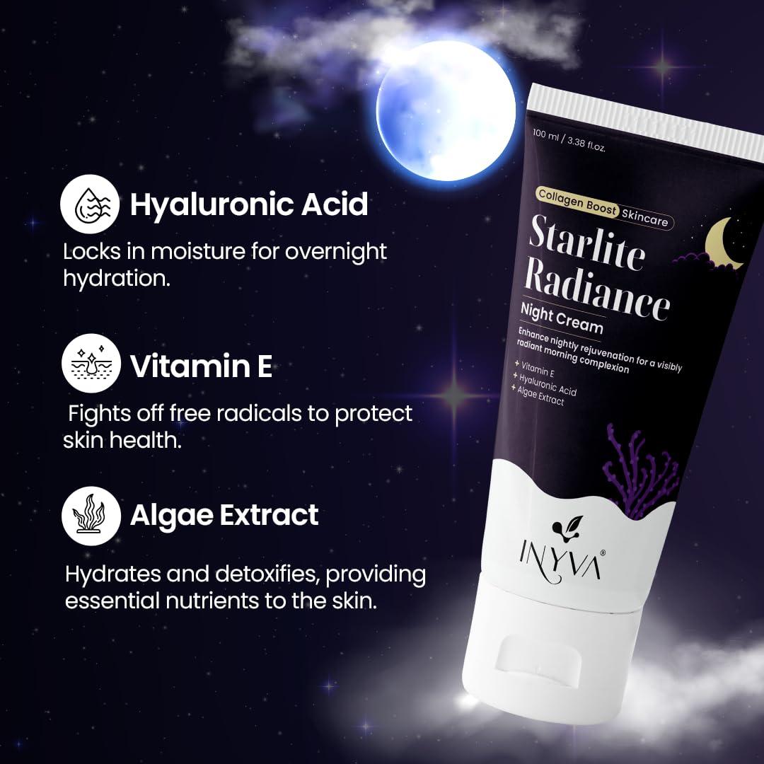 Crema Nocturna Radiancia Starlite INYVA | Hidratación Intensiva 95.7 g